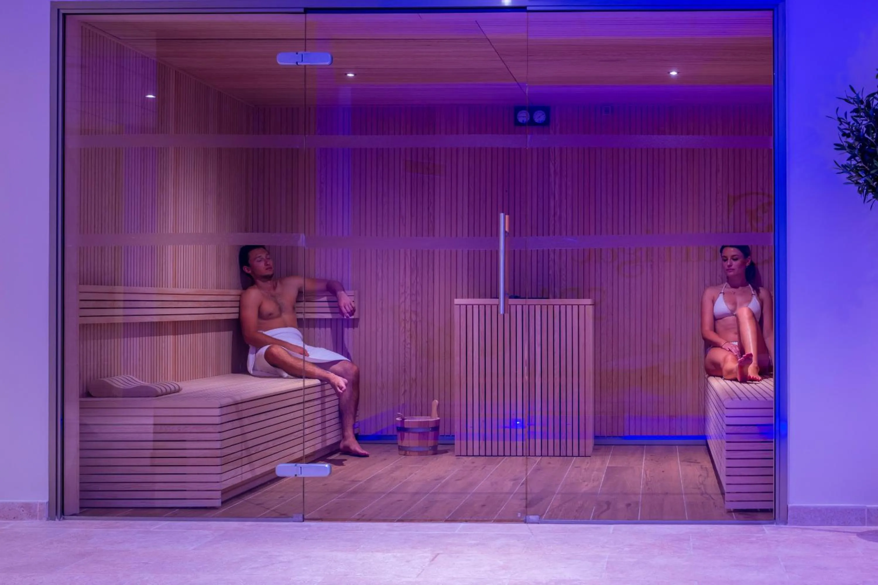 Sauna in Garrigae Domaine de l'Esterel - piscine & SPA Cinq Mondes
