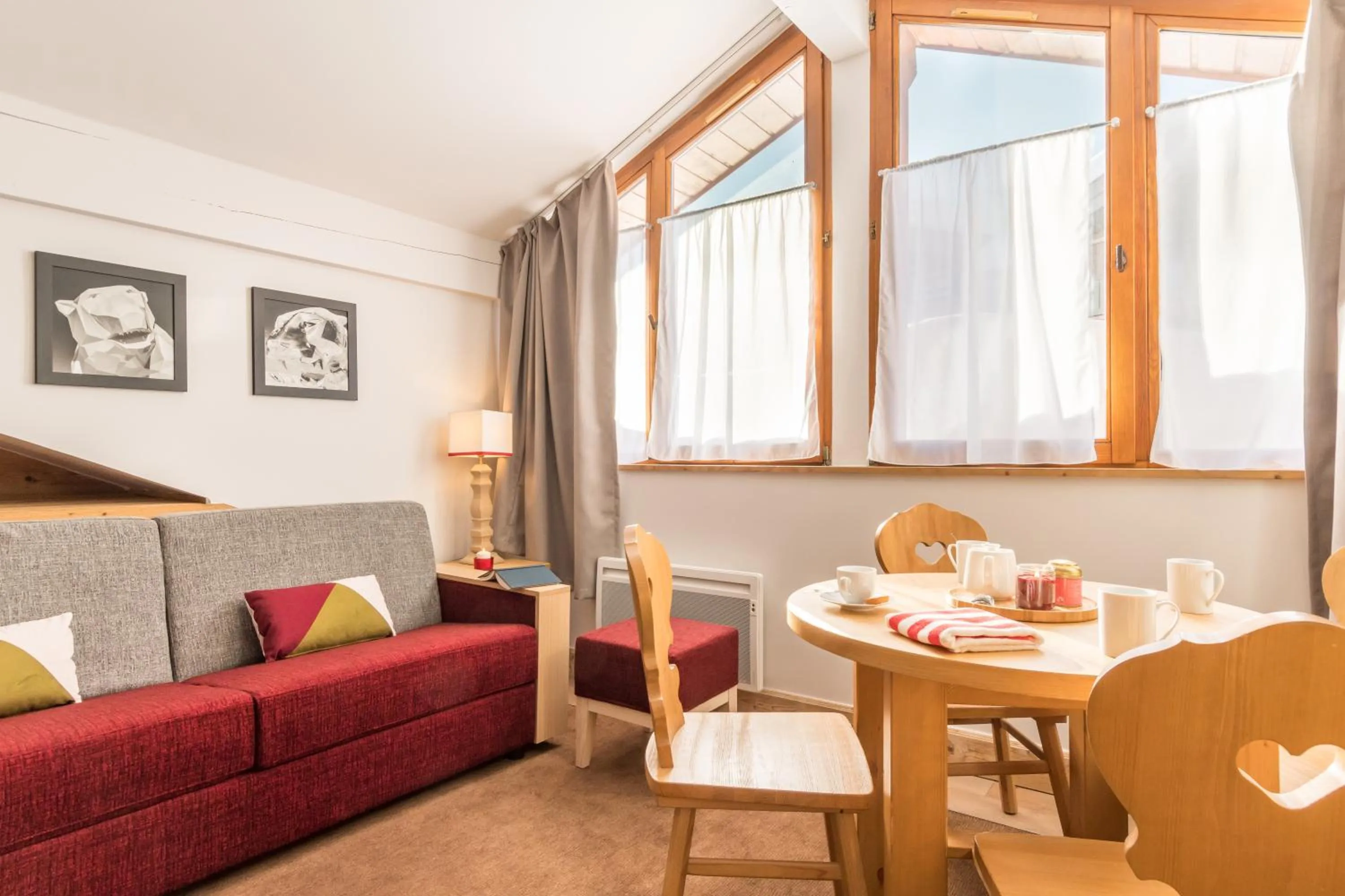 Living room in Résidence Pierre & Vacances Premium Les Chalets du Forum