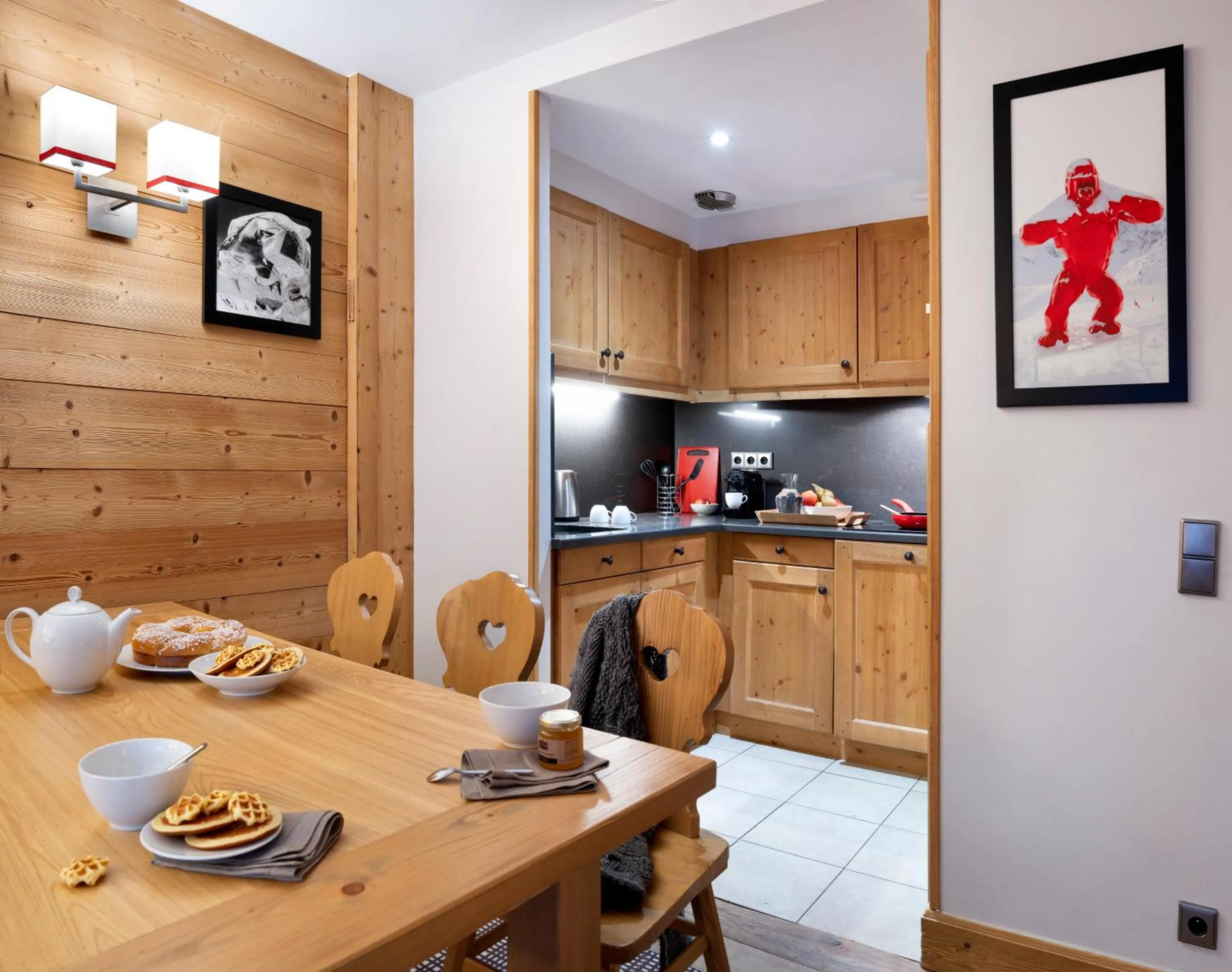 Coffee/tea facilities in Résidence Pierre & Vacances Premium Les Chalets du Forum