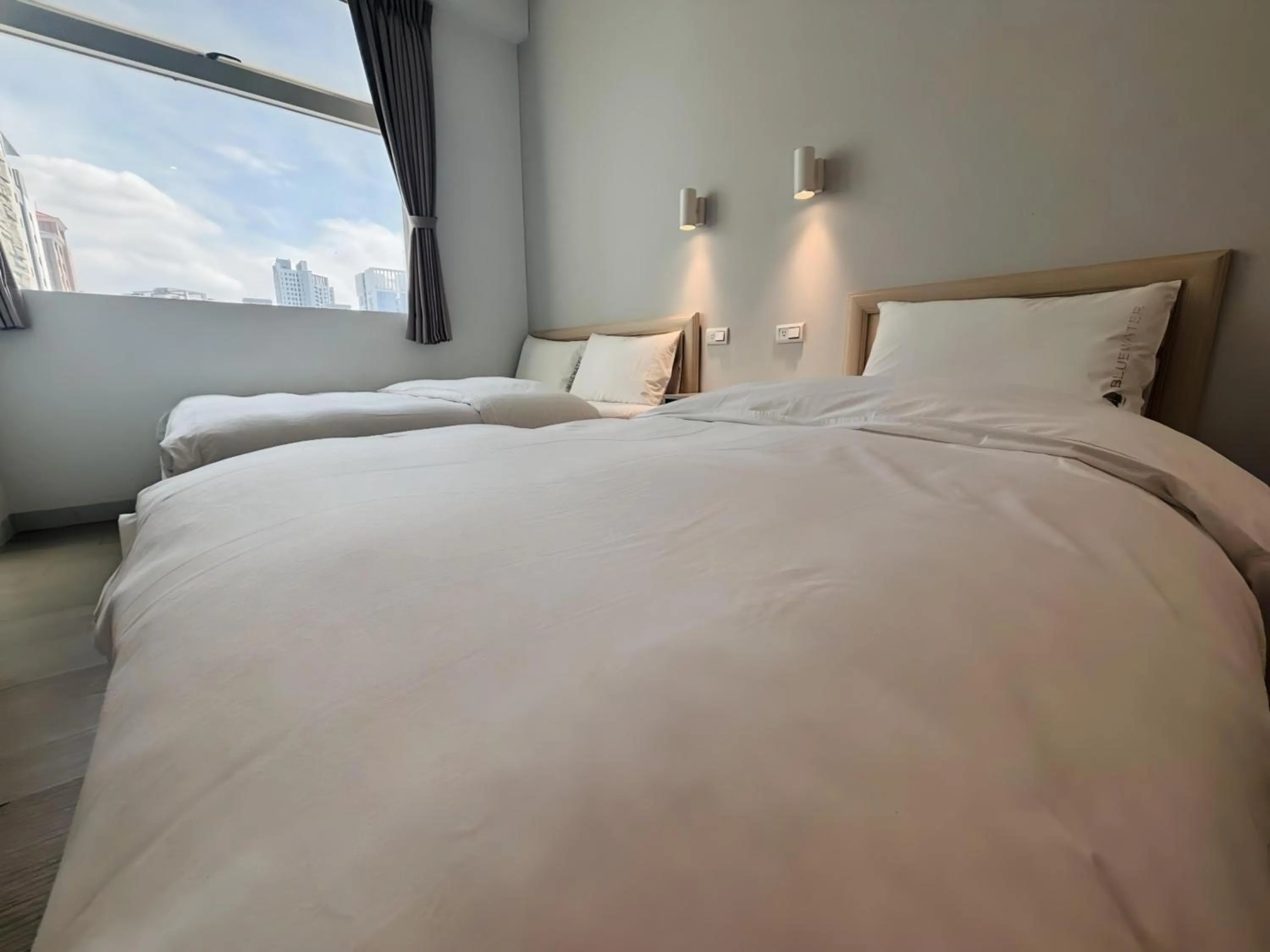 City view, Bed in Bluewater Hotel Xpark Gloria Outlets Taoyuan Baseball Stadium