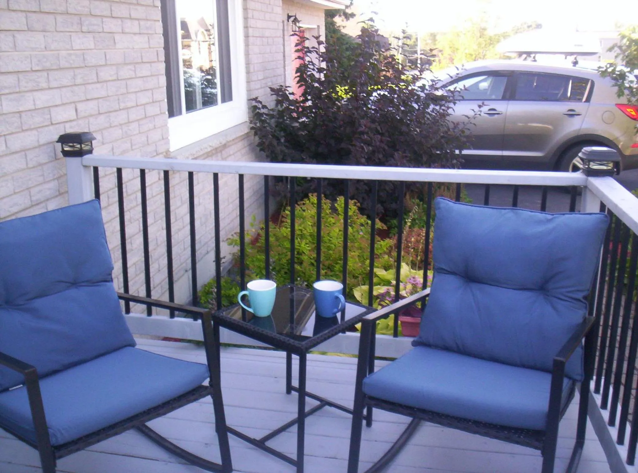 Balcony/Terrace in Gîte Au p'tit bonheur B&B