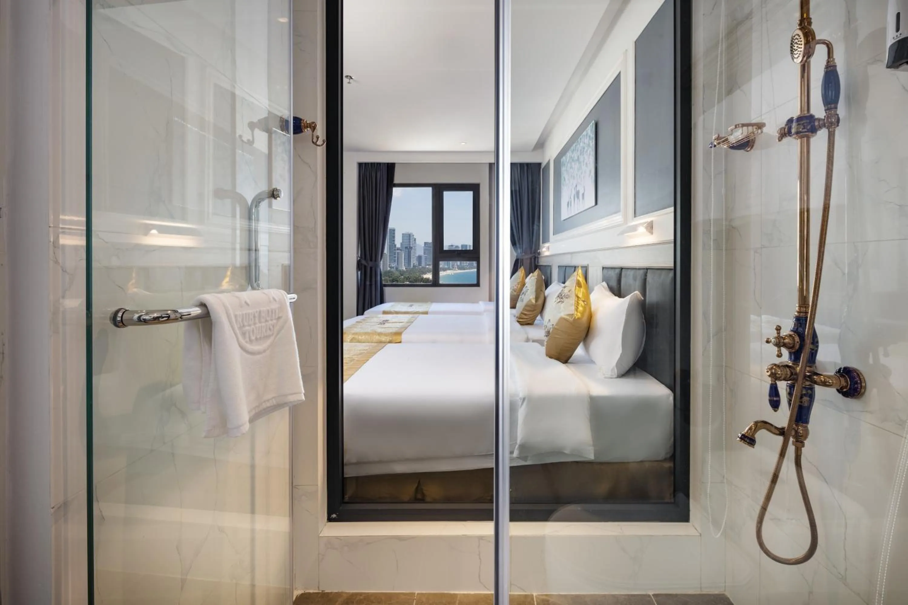 Shower, Bed in Ruby Luxury Hotel