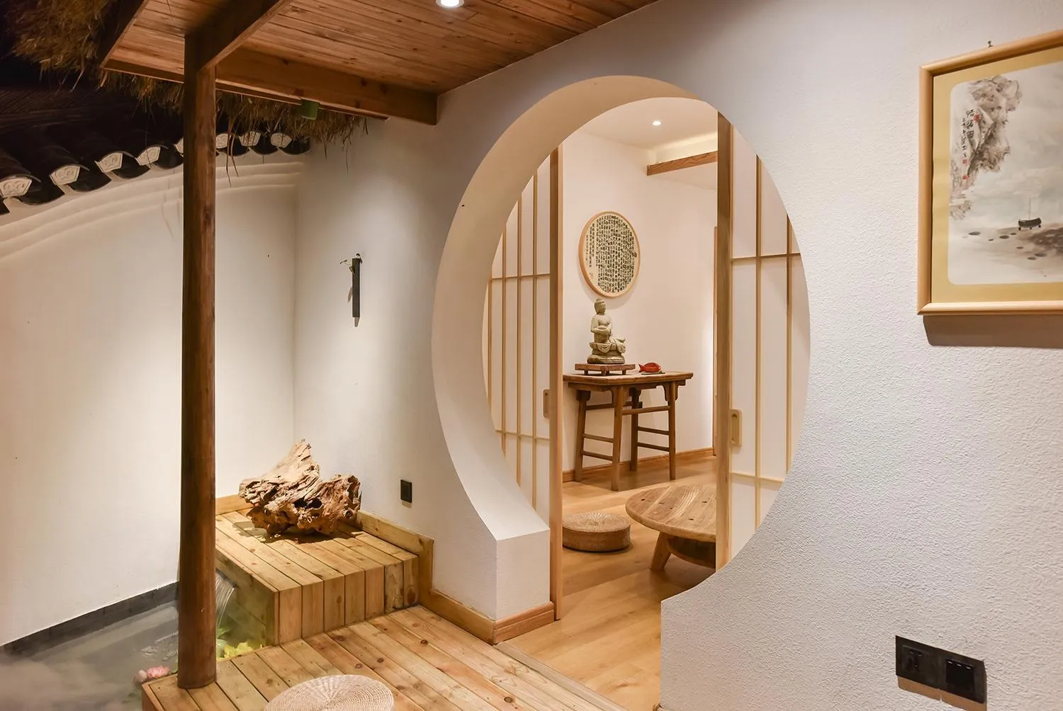 Lobby or reception in Yifangyan - Tingyuan Qingshe Hostel