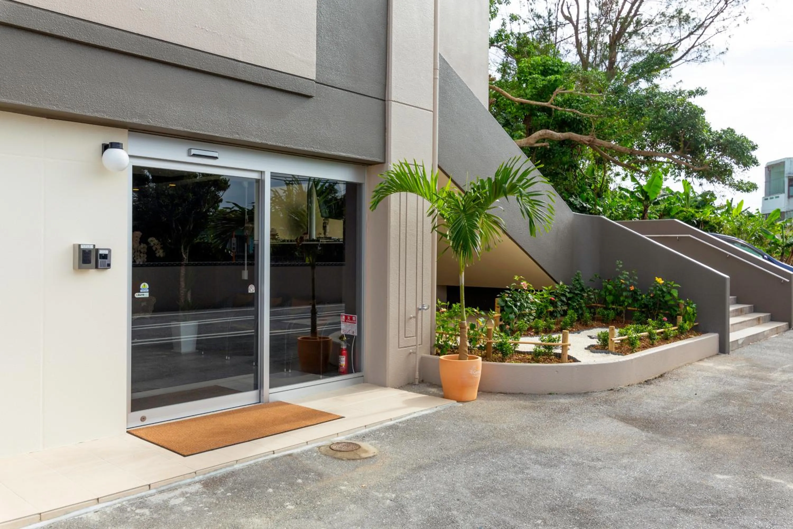 Facade/entrance in Crown Hotel Okinawa Annex