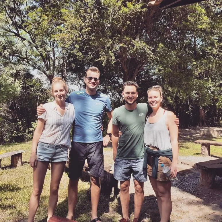 group of guests in Elephant Lodge