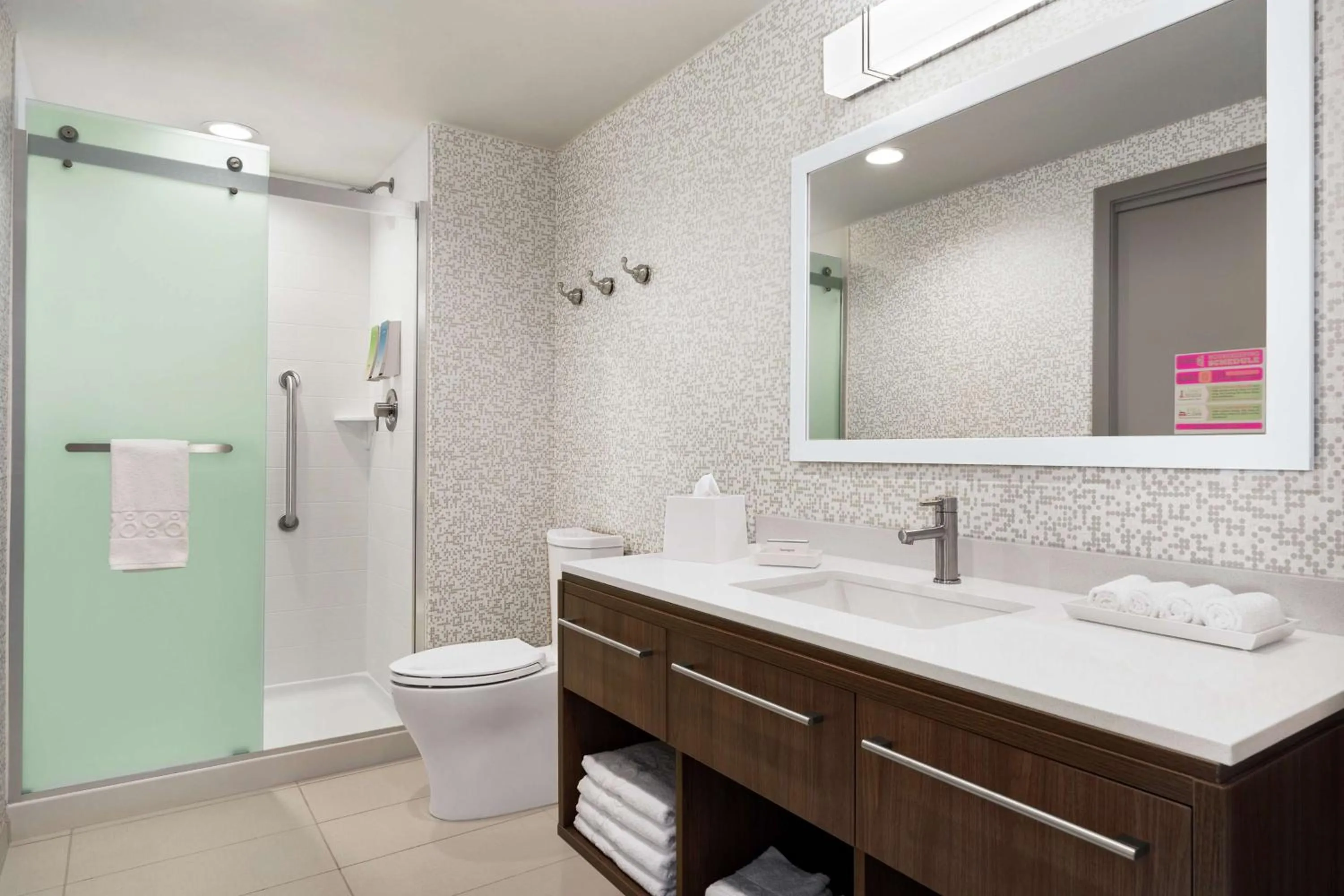 Bathroom in Home2 Suites By Hilton Harrisburg Hershey