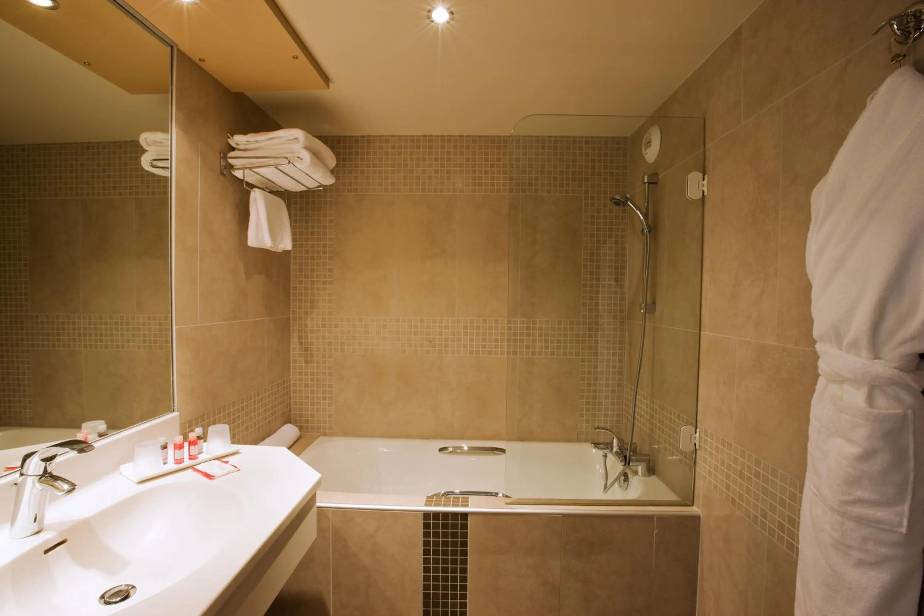 Bathroom in Hôtel Lyon Métropole & Spa