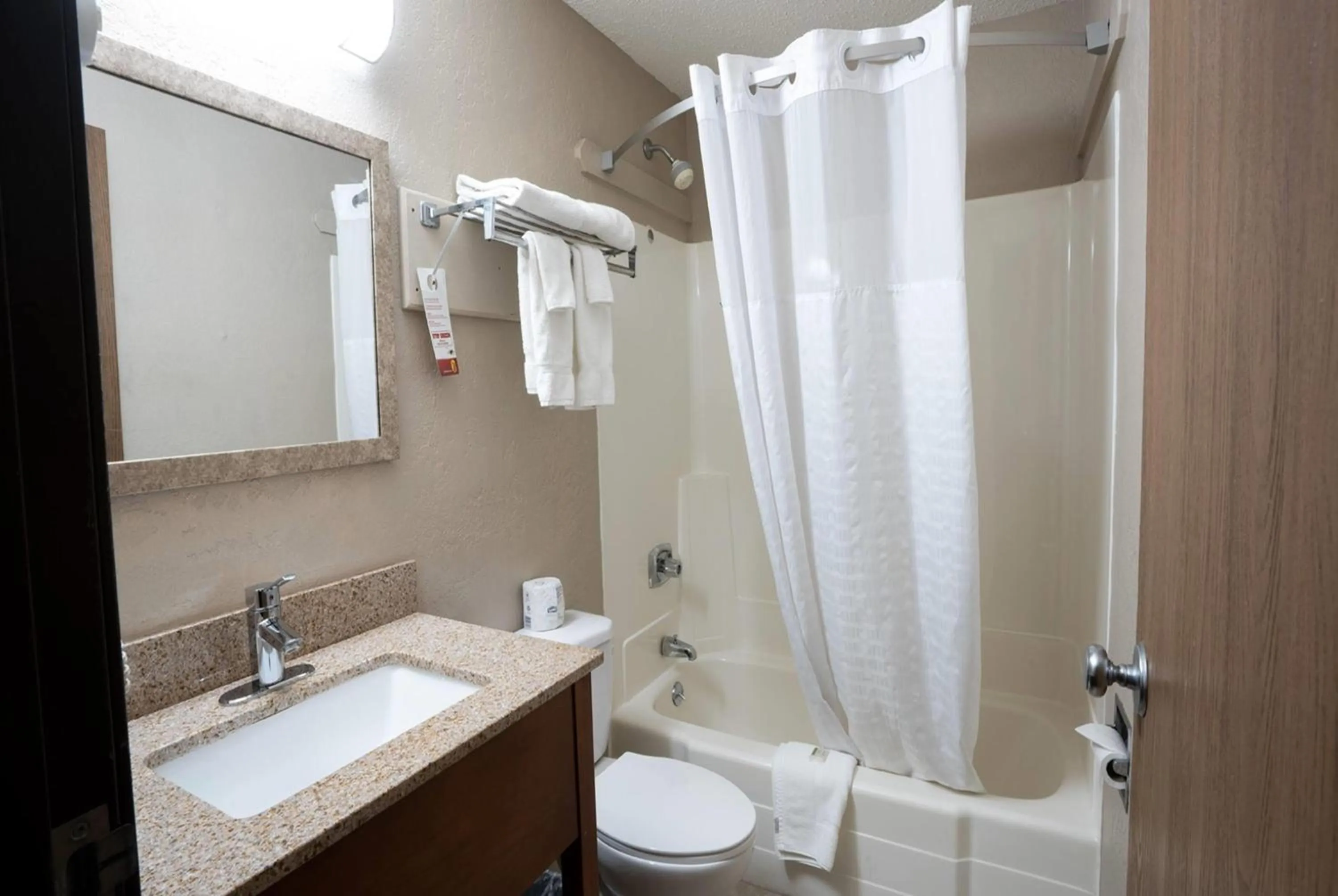 Bathroom in Super 8 by Wyndham Miles City