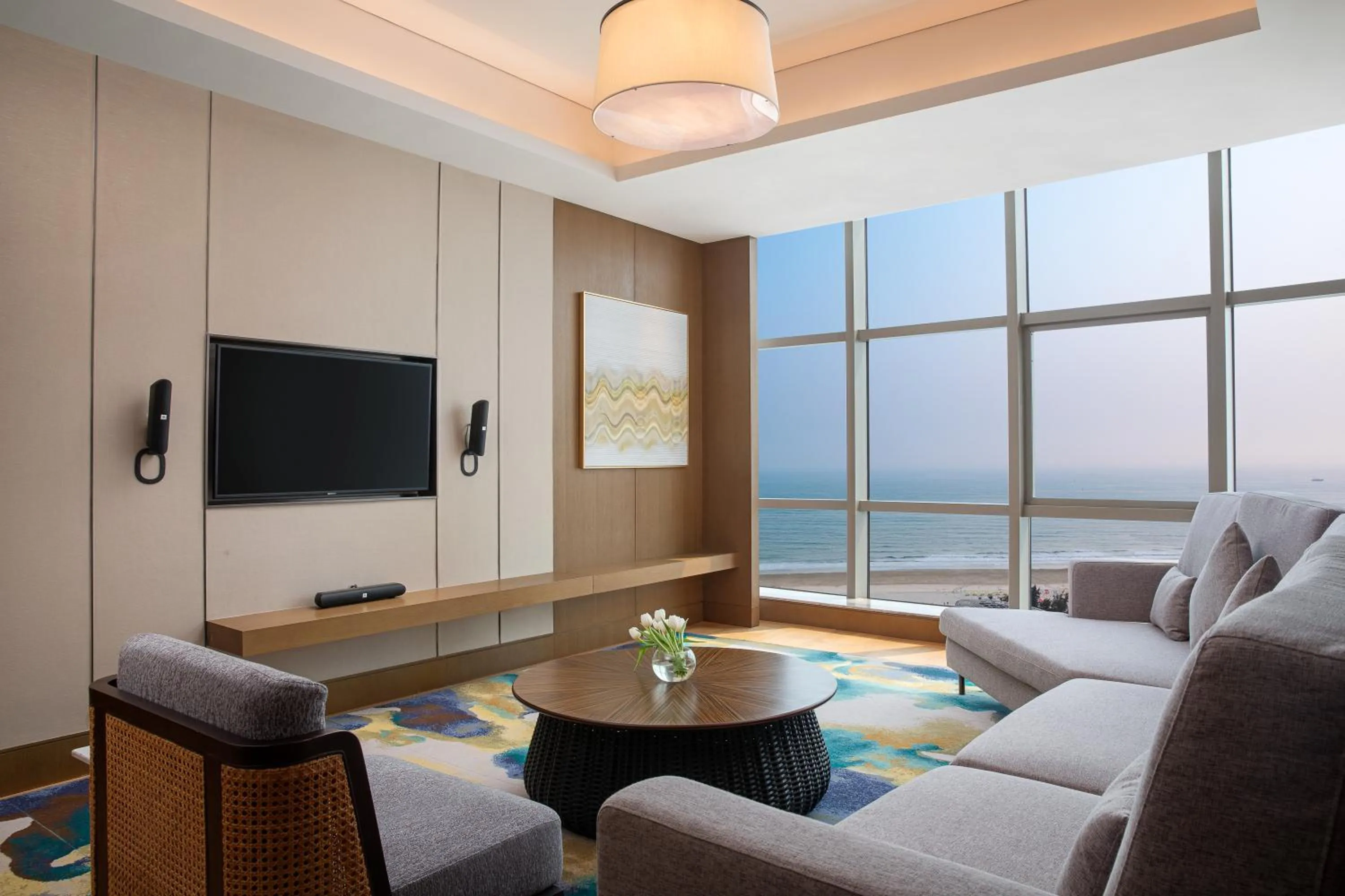 Seating area in Crowne Plaza Beihai Silver Beach by IHG