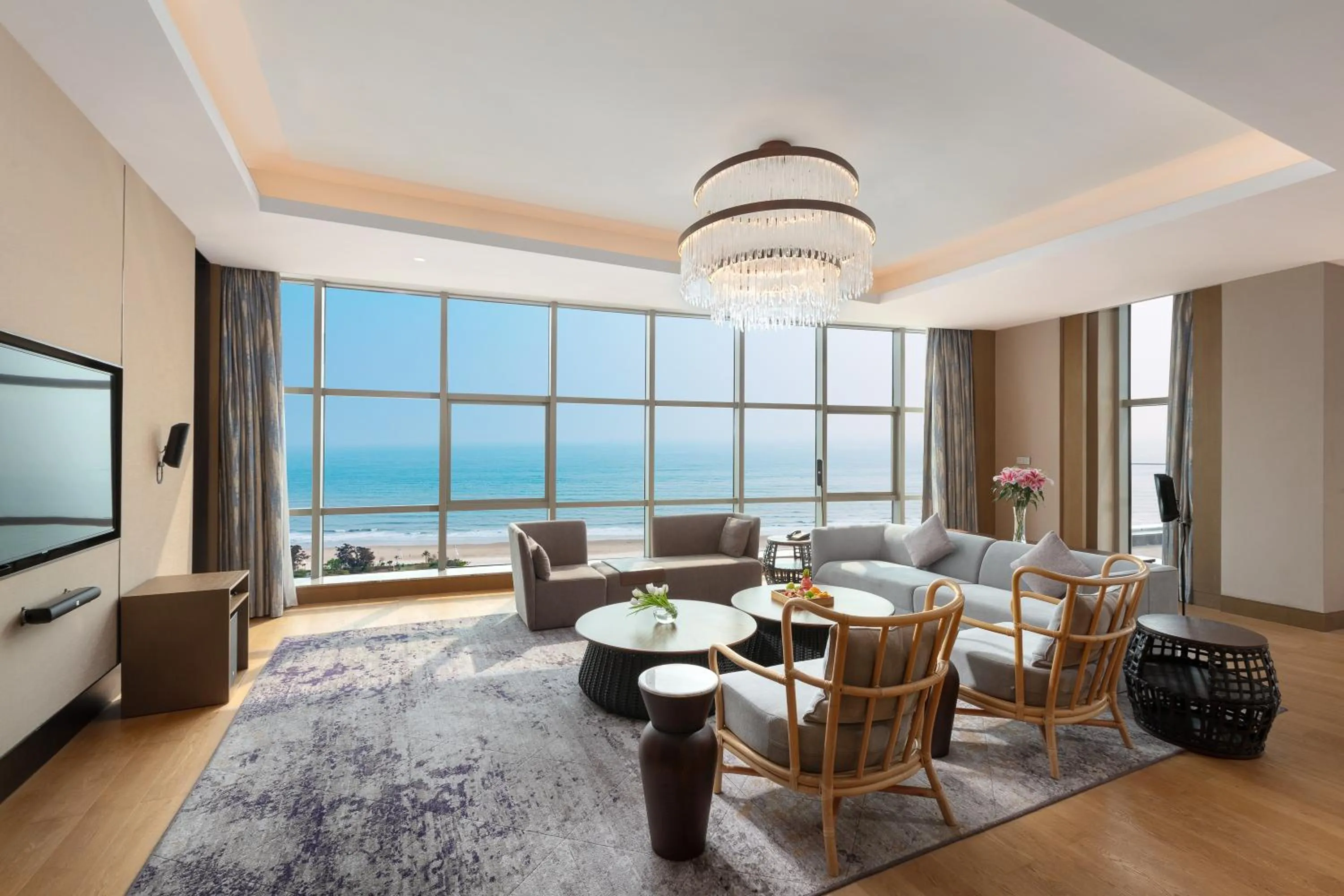Seating area in Crowne Plaza Beihai Silver Beach by IHG