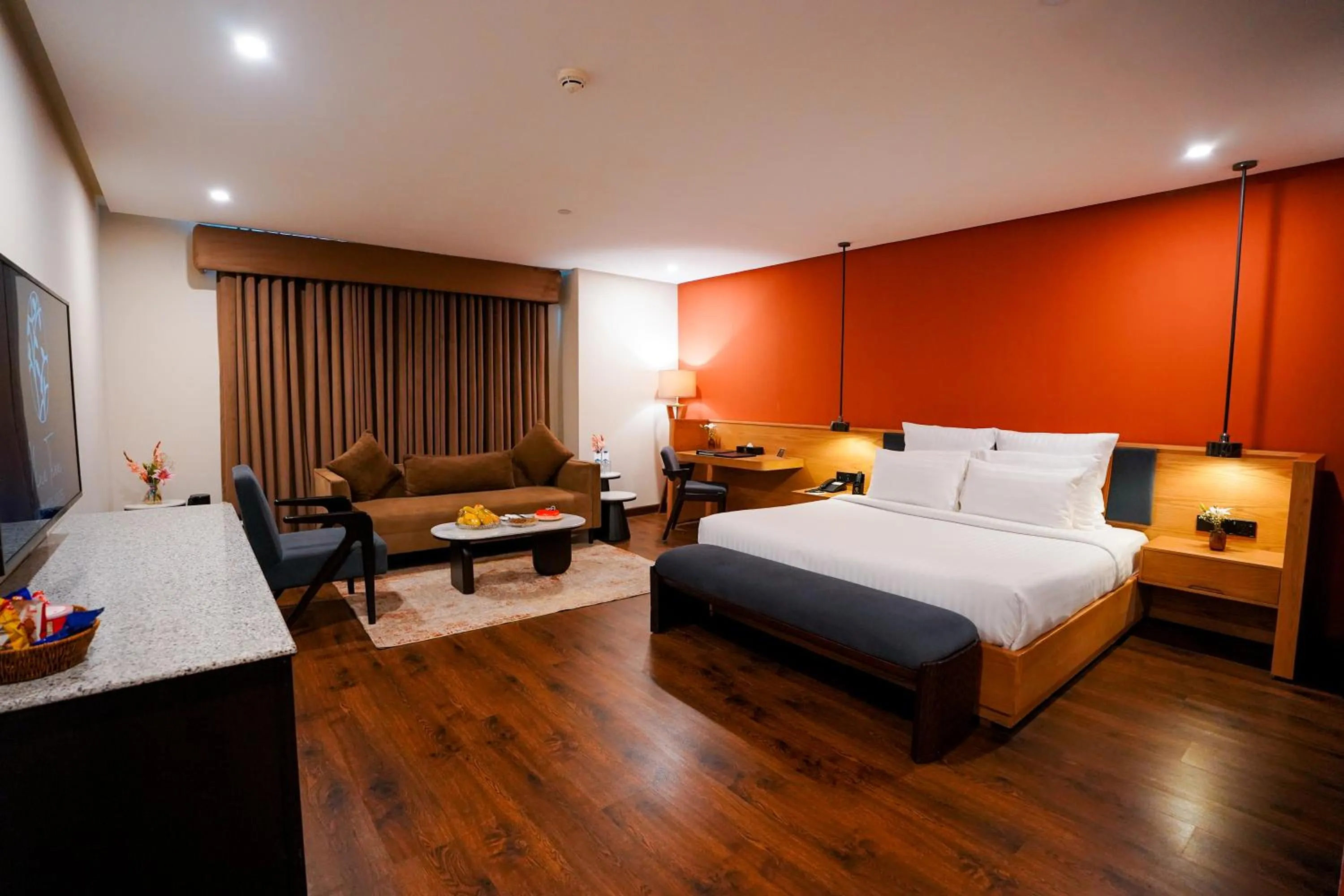 Photo of the whole room, Bed in Nine Tree Luxury Hotel & Suites Lahore