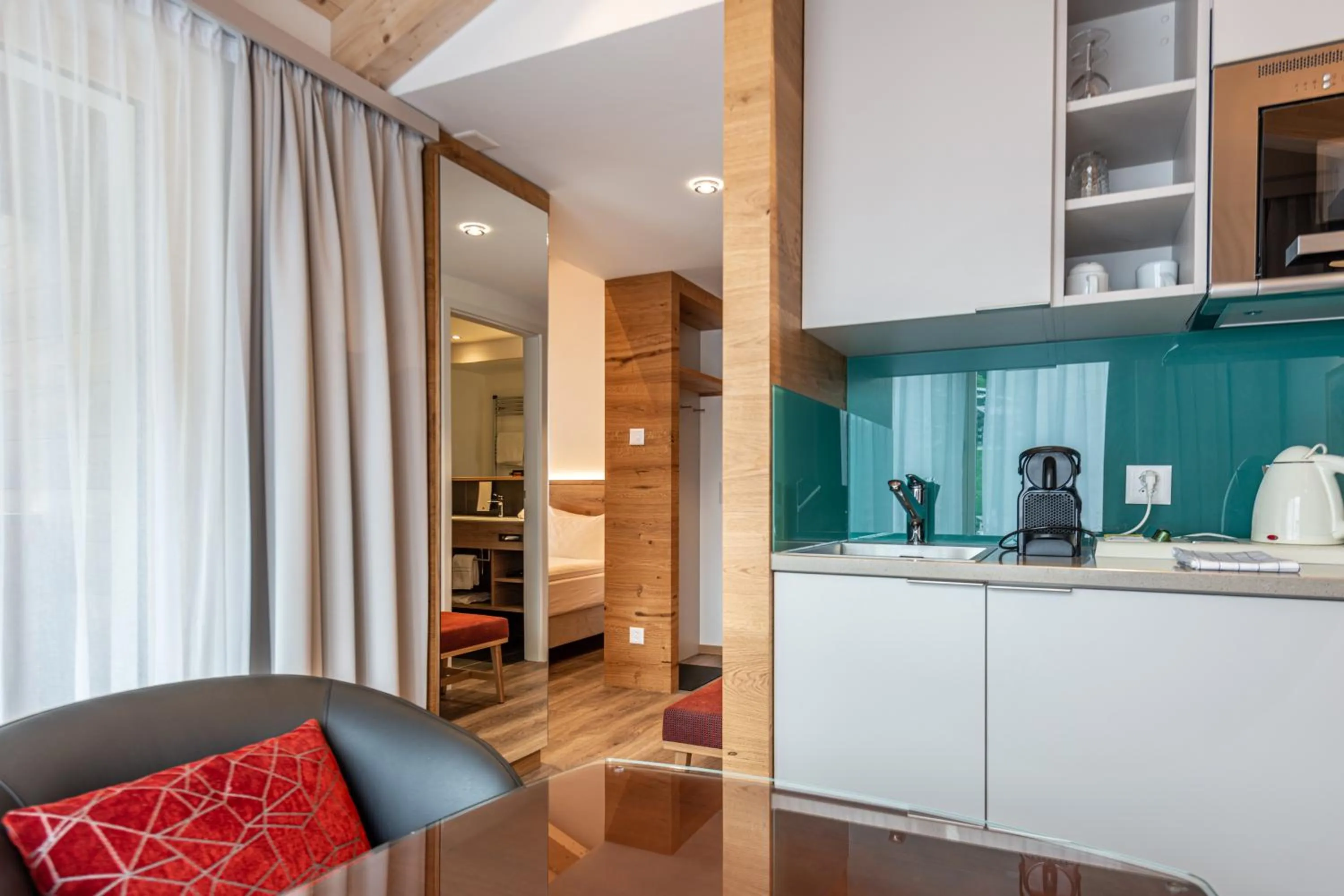 Kitchen or kitchenette in Naco Aparthotel by Arca Spa