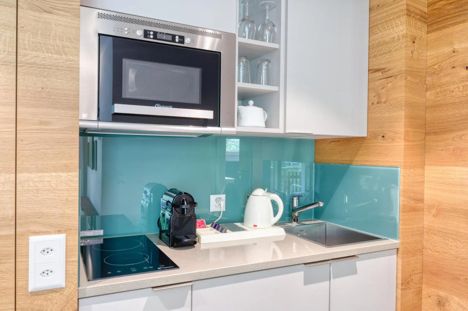 Kitchen or kitchenette in Naco Aparthotel by Arca Spa