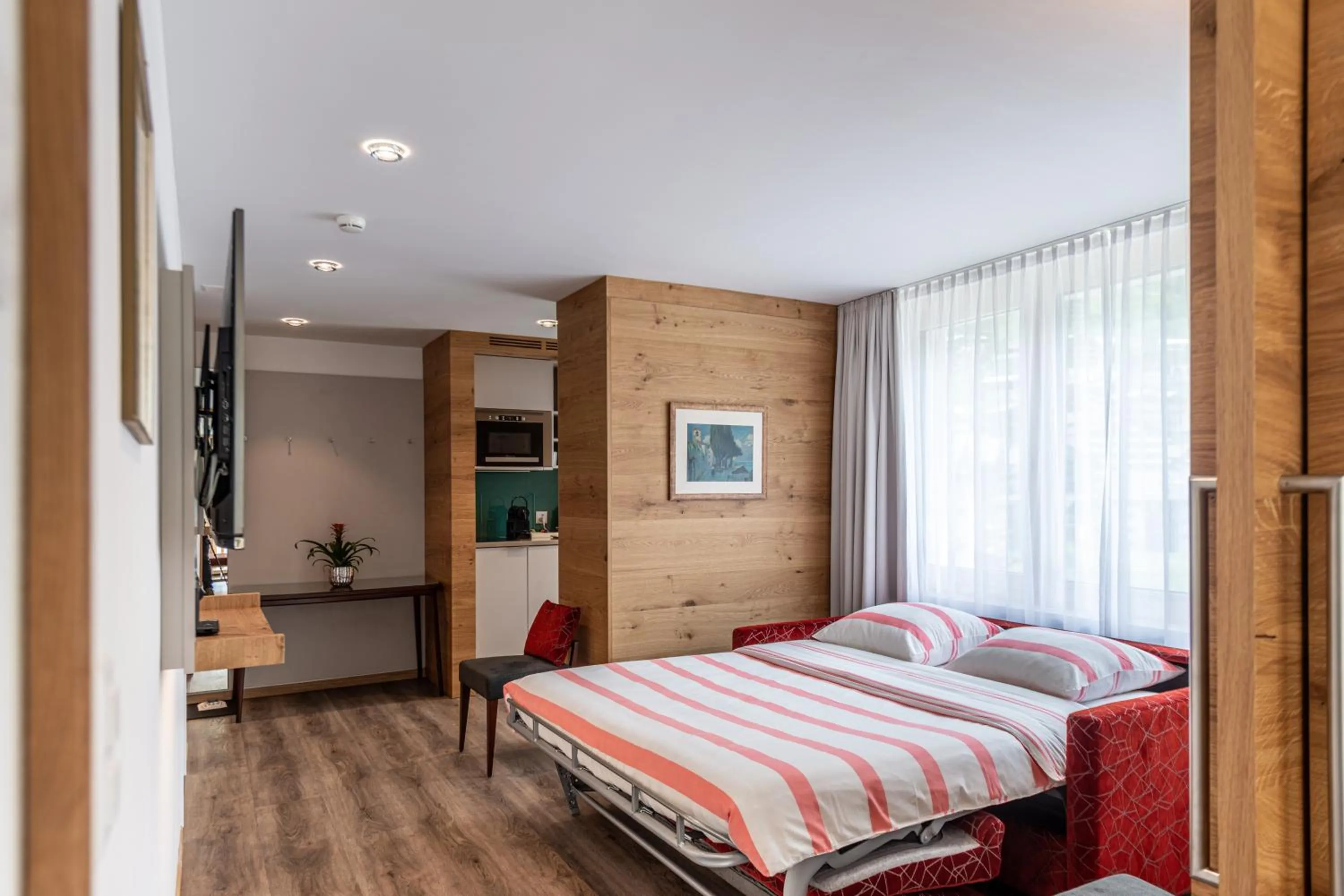 Living room, Bed in Naco Aparthotel by Arca Spa