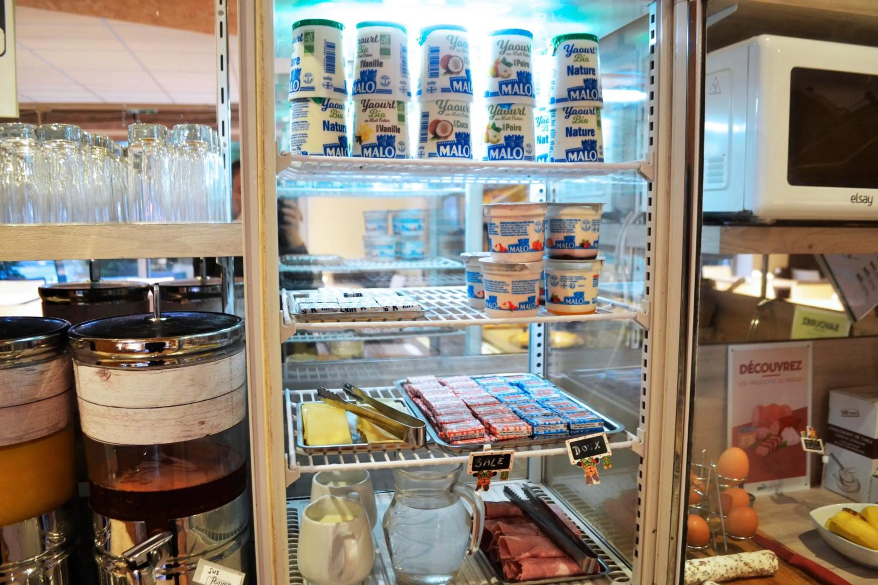 Buffet breakfast in Brit Hotel Le Surcouf