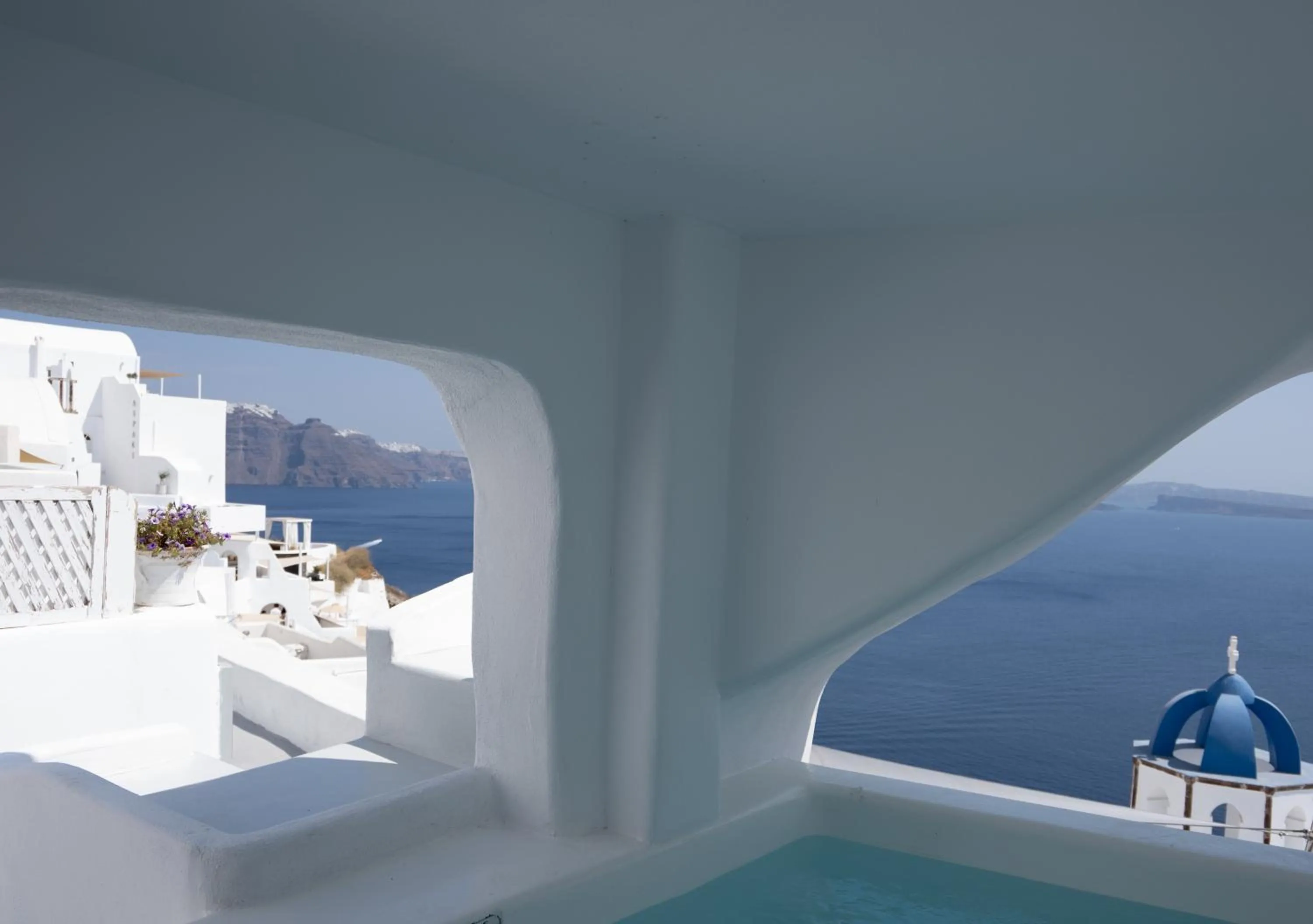 Pool view in Oia Spirit Boutique Residences