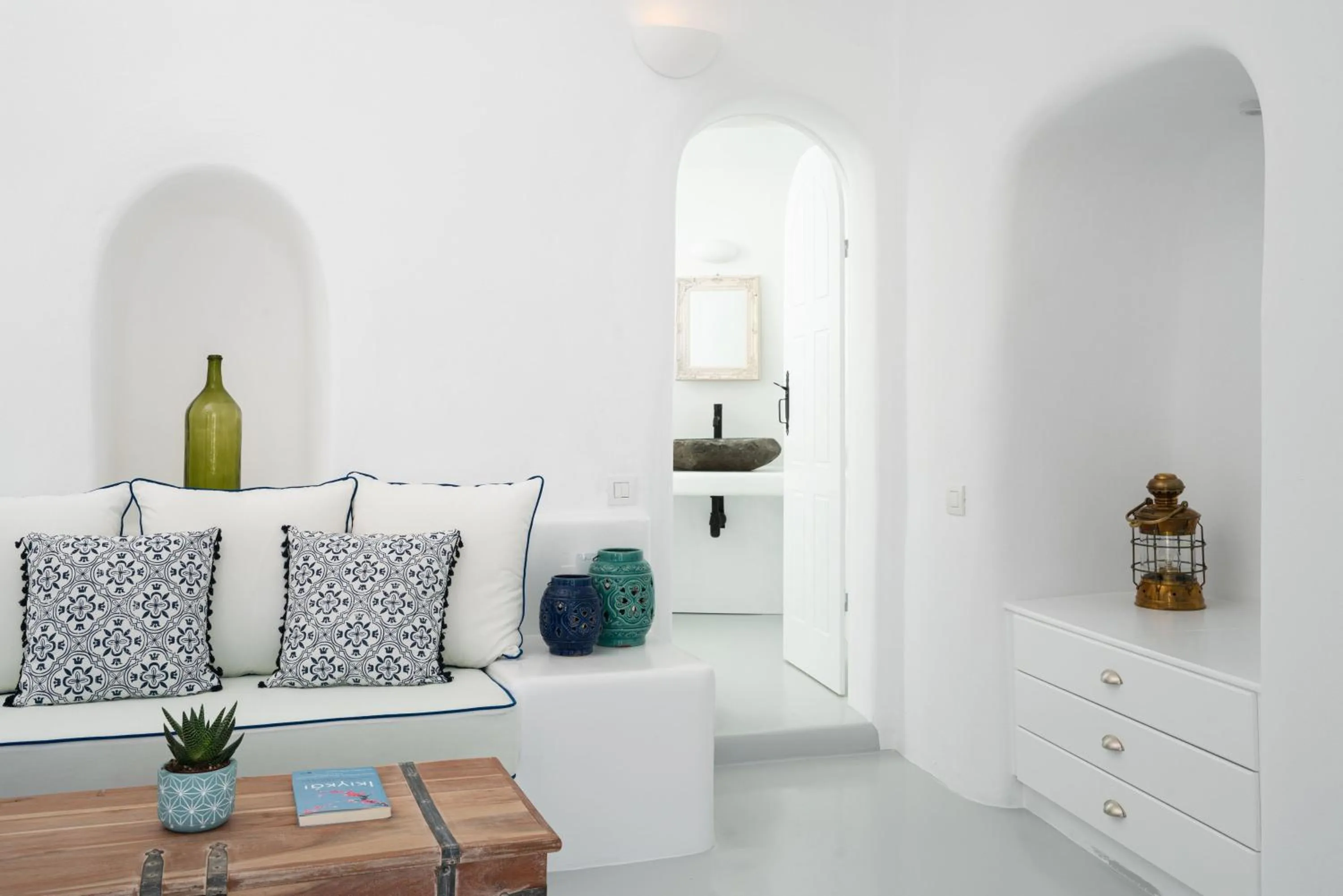 Seating area in Oia Spirit Boutique Residences