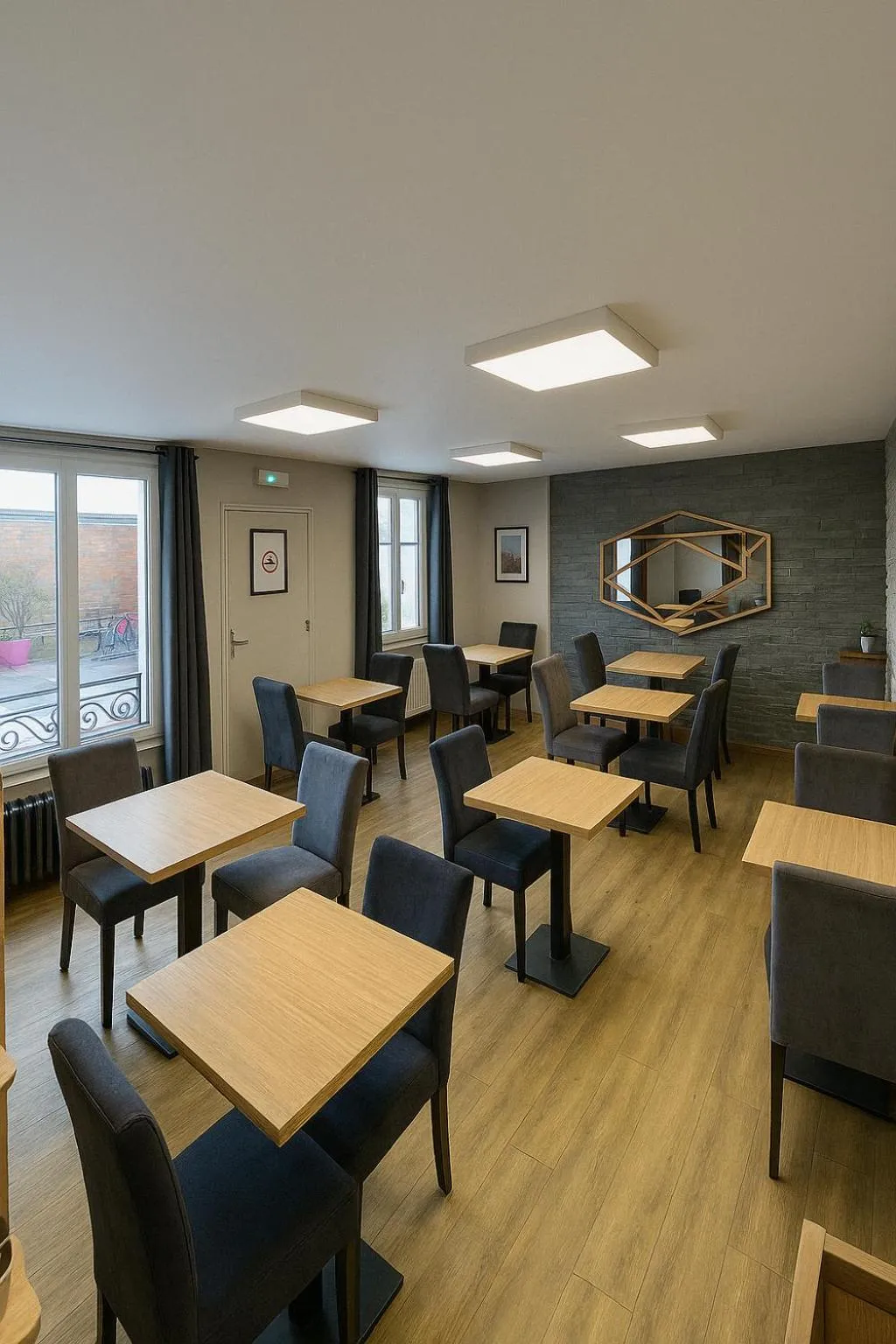 Communal lounge/ TV room in Logis Hôtel du Cirque Troyes centre historique