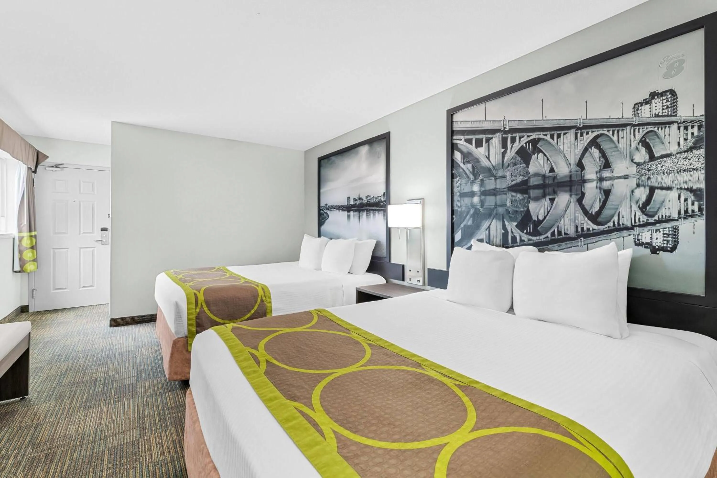 Bed in Super 8 by Wyndham Saskatoon Near Saskatoon Airport