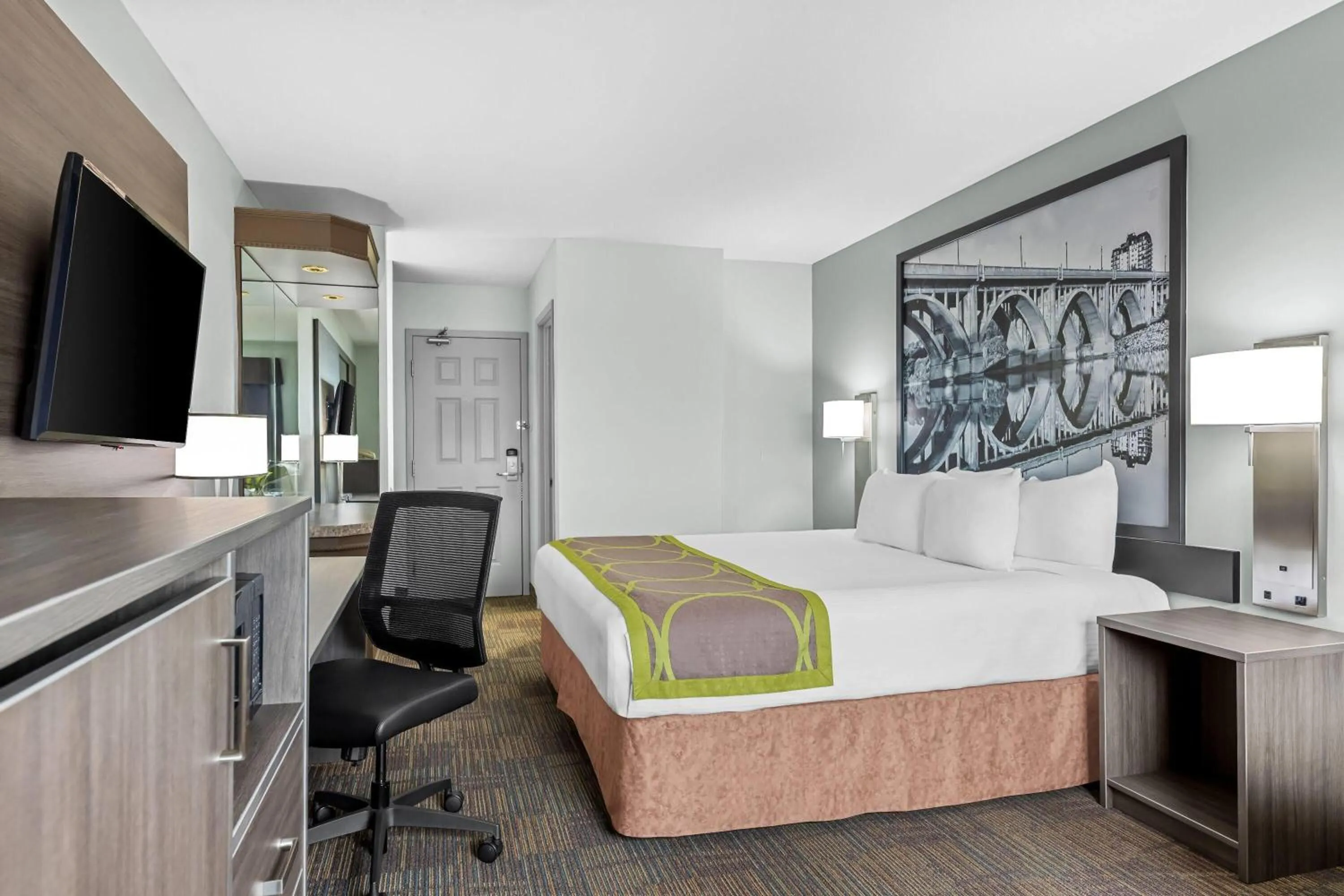 Bed in Super 8 by Wyndham Saskatoon Near Saskatoon Airport