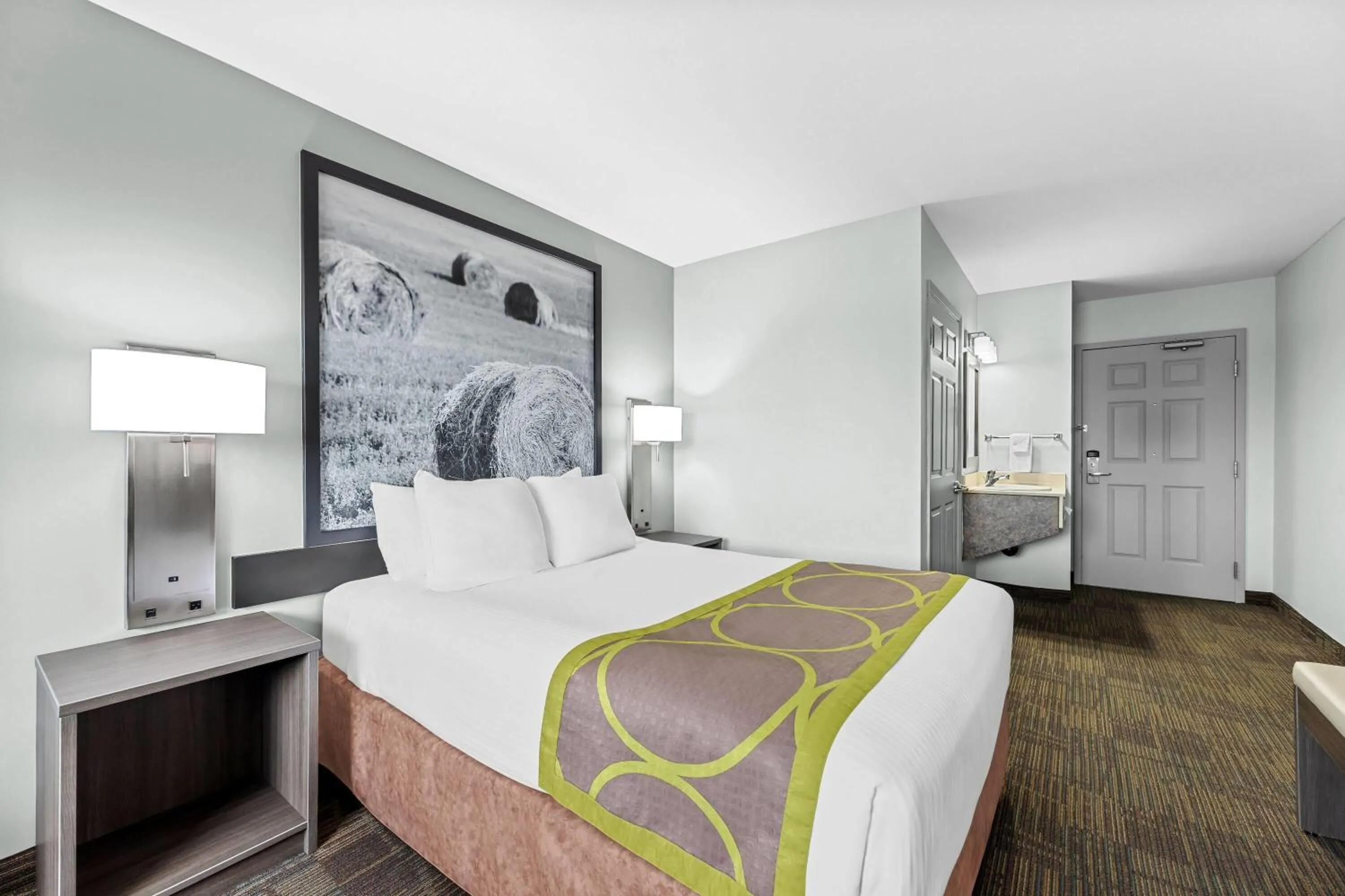 Bed in Super 8 by Wyndham Saskatoon Near Saskatoon Airport