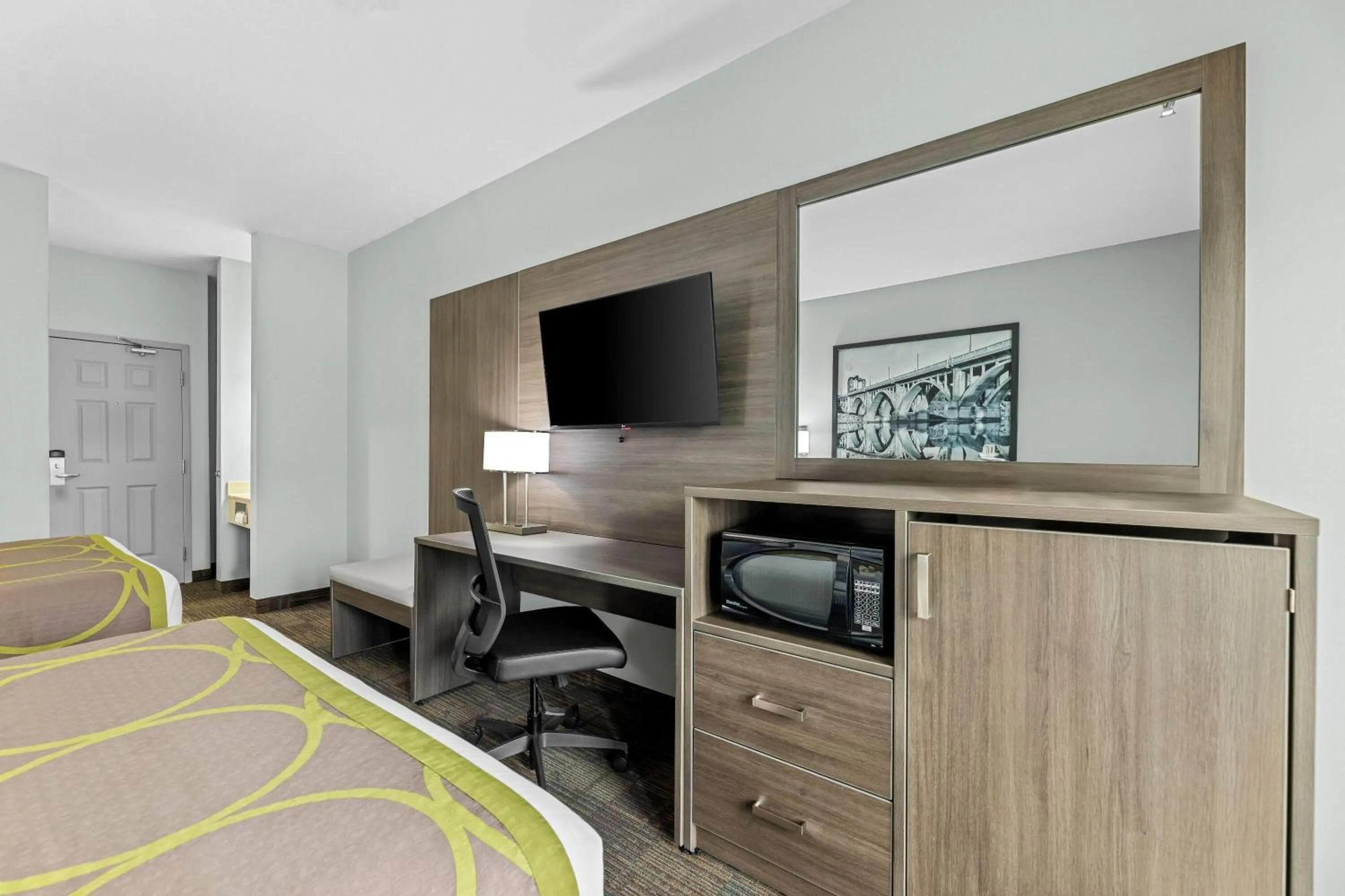 Bed in Super 8 by Wyndham Saskatoon Near Saskatoon Airport