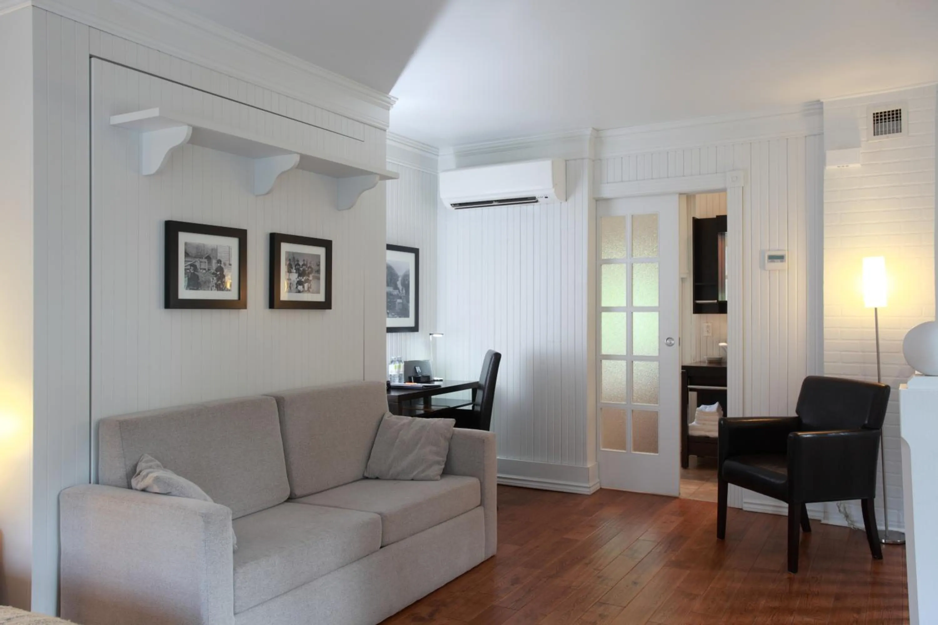 Seating area in Village Historique de Val-Jalbert