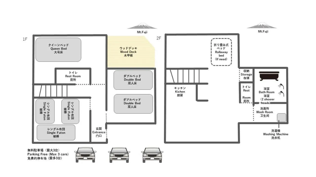Floor plan in Erable Mt.Fuji "Kaze"