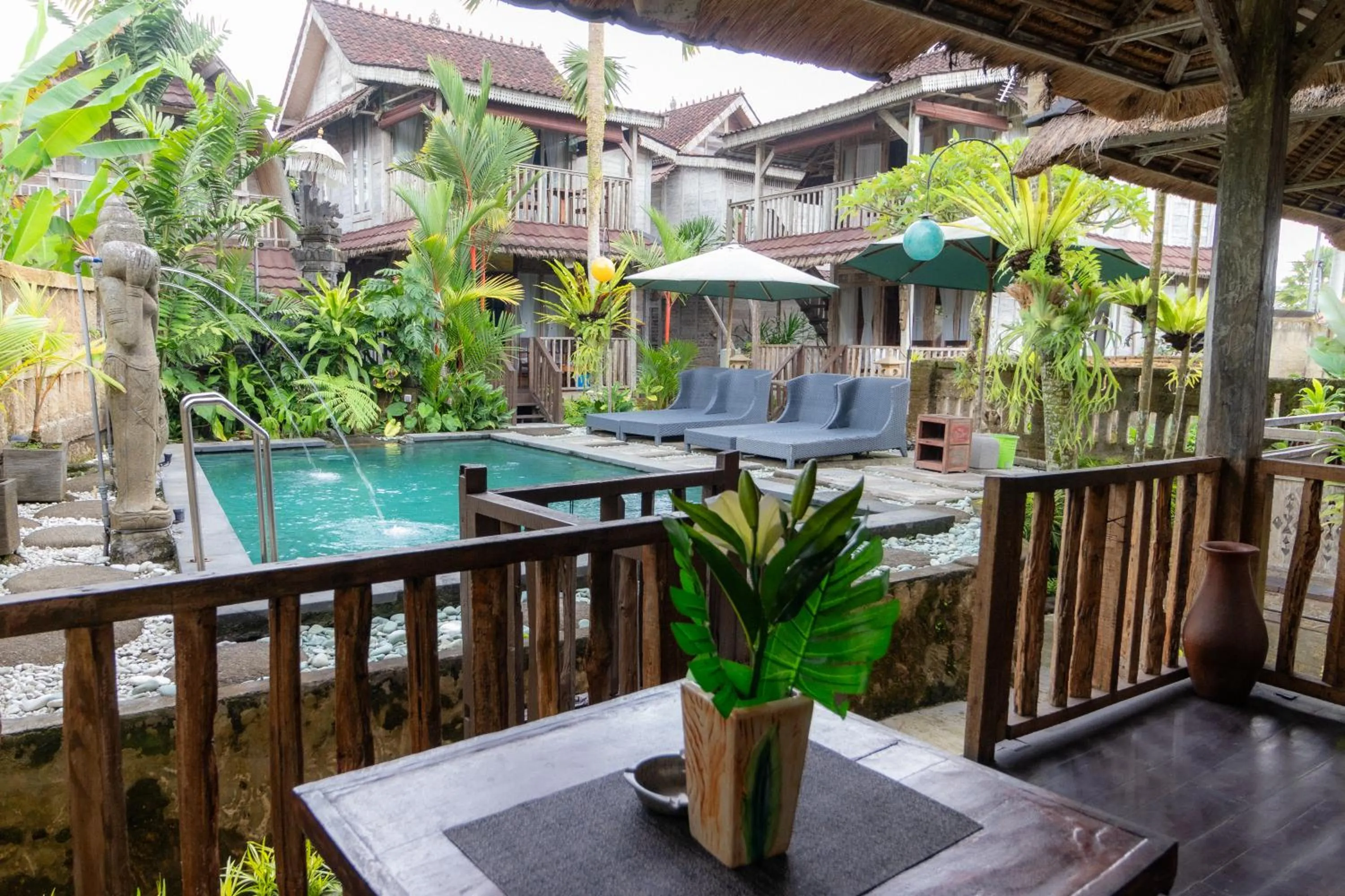 Pool view in Royal JJ Ubud Resort & Spa
