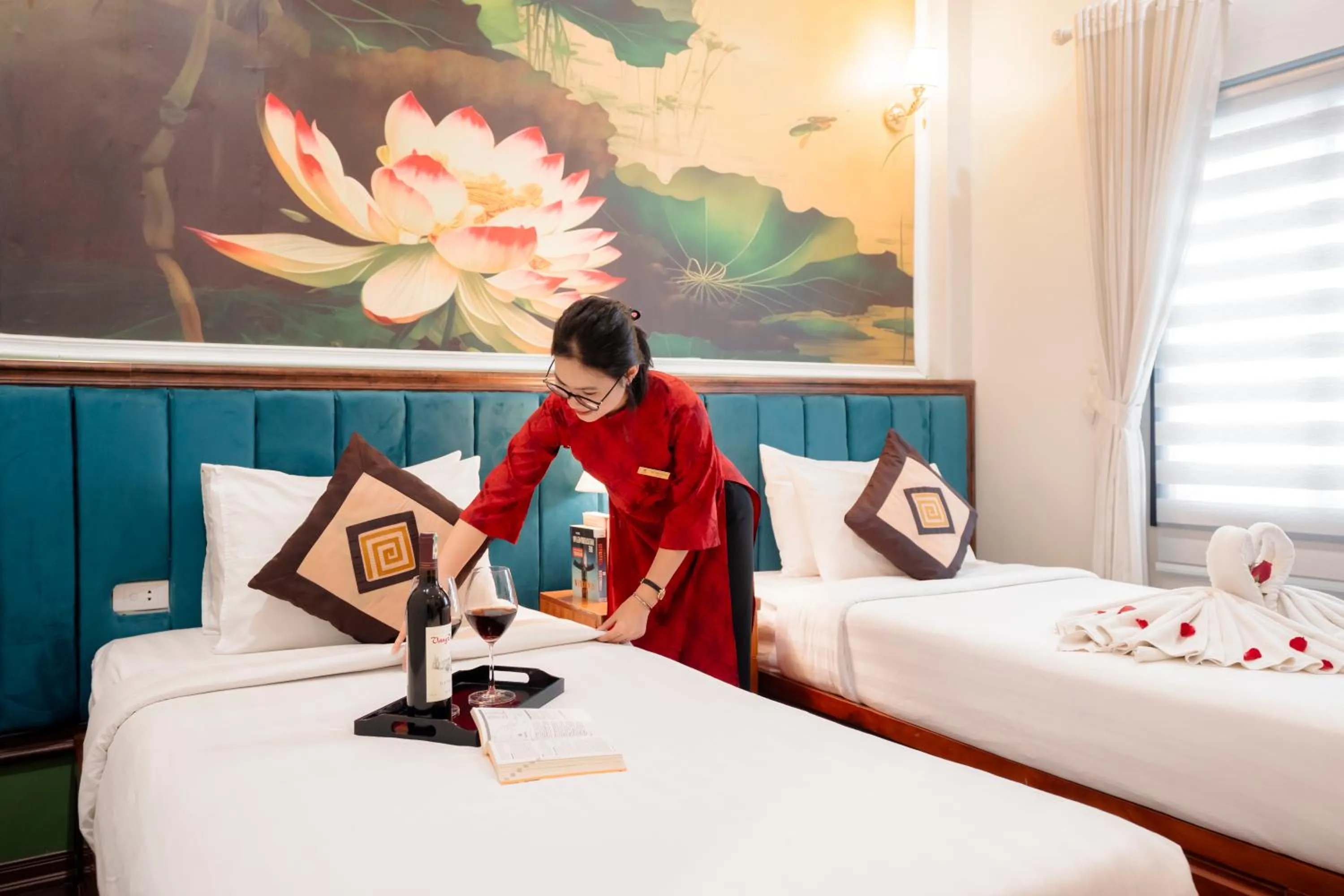 Bed in Hanoi Sena Hotel & Travel