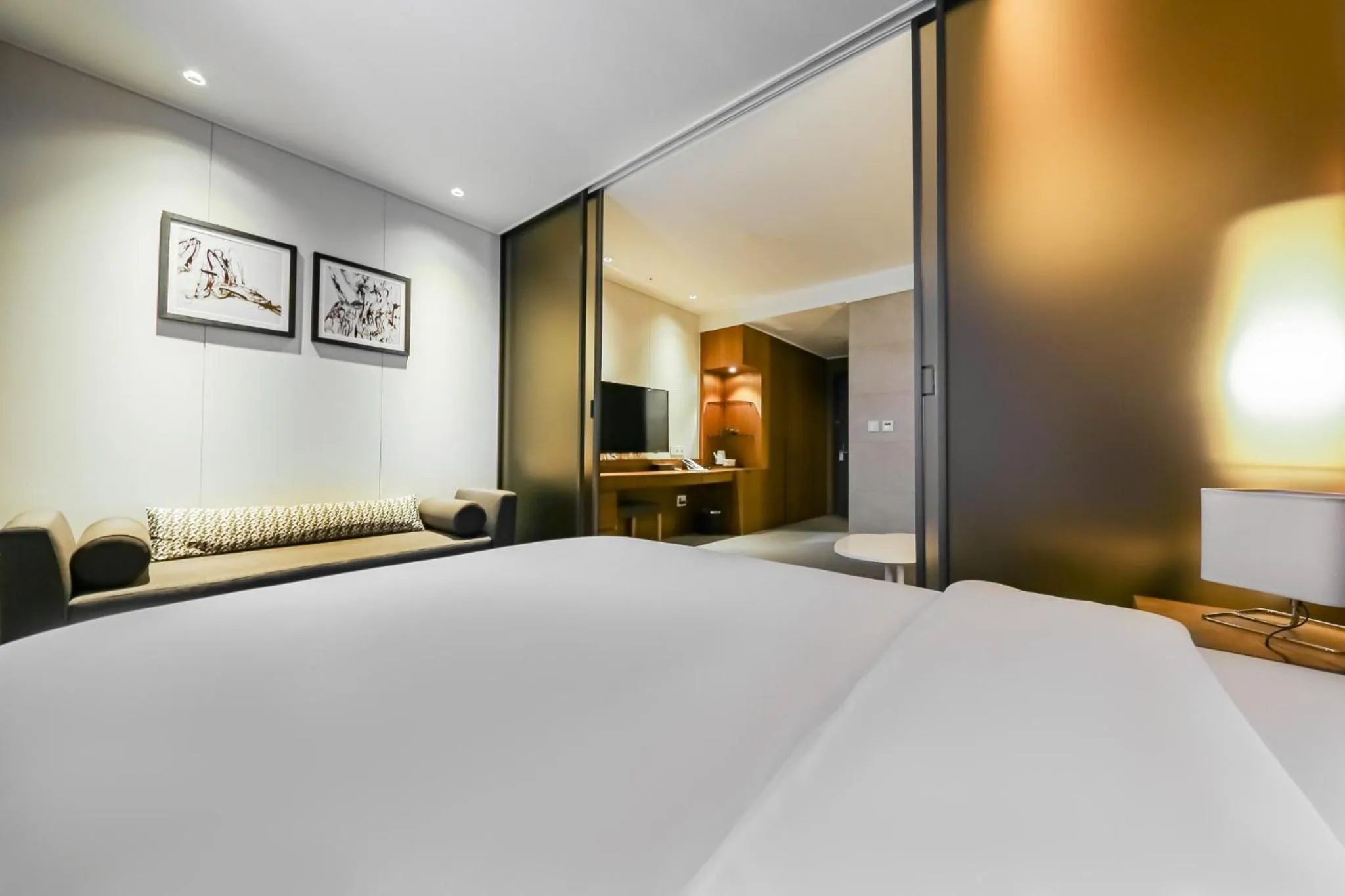 Property building, Bed in Sejong City Osong Hotel
