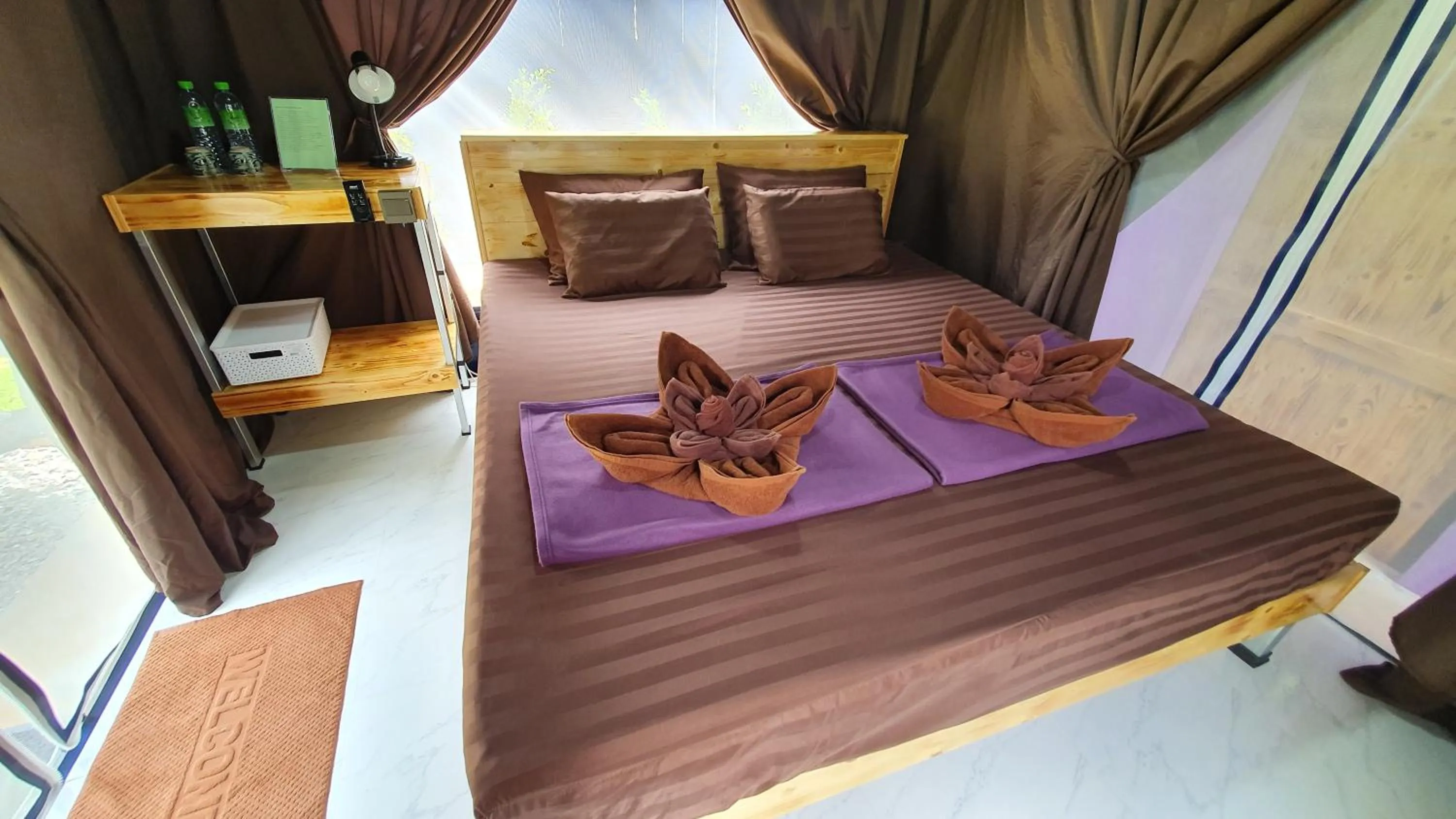 Bed in Moonshine Resort Chumphon