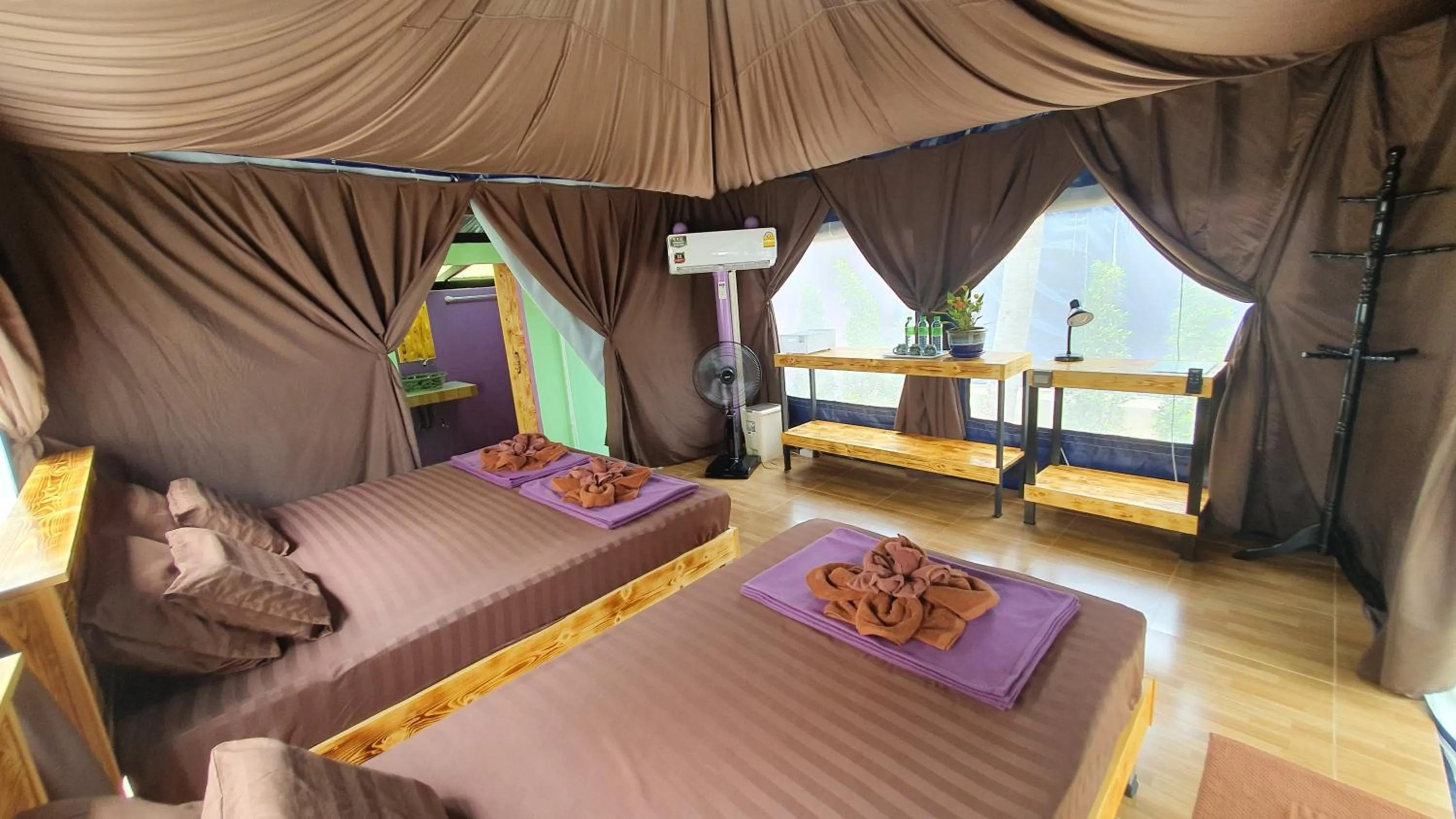 Bed in Moonshine Resort Chumphon