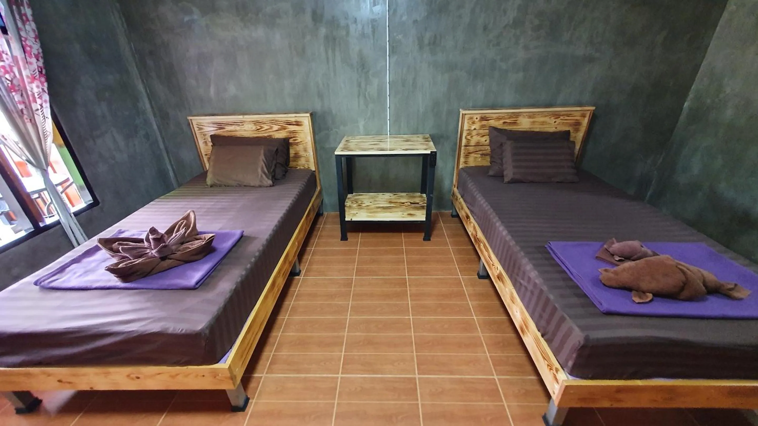 Bed in Moonshine Resort Chumphon