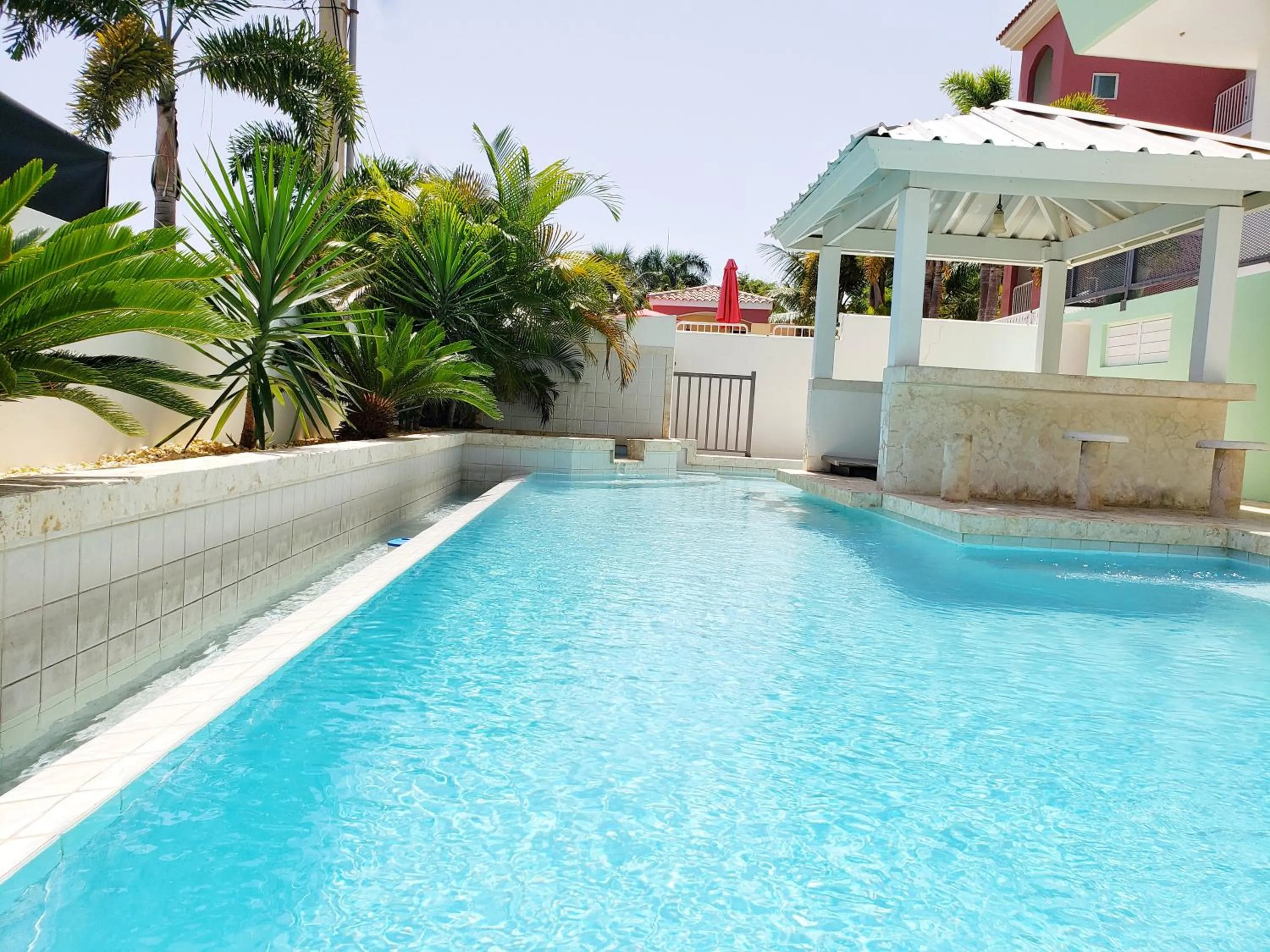 Pool view in Casa Verde Hotel - Steps to the Beach, Pool, Restaurant & Bar