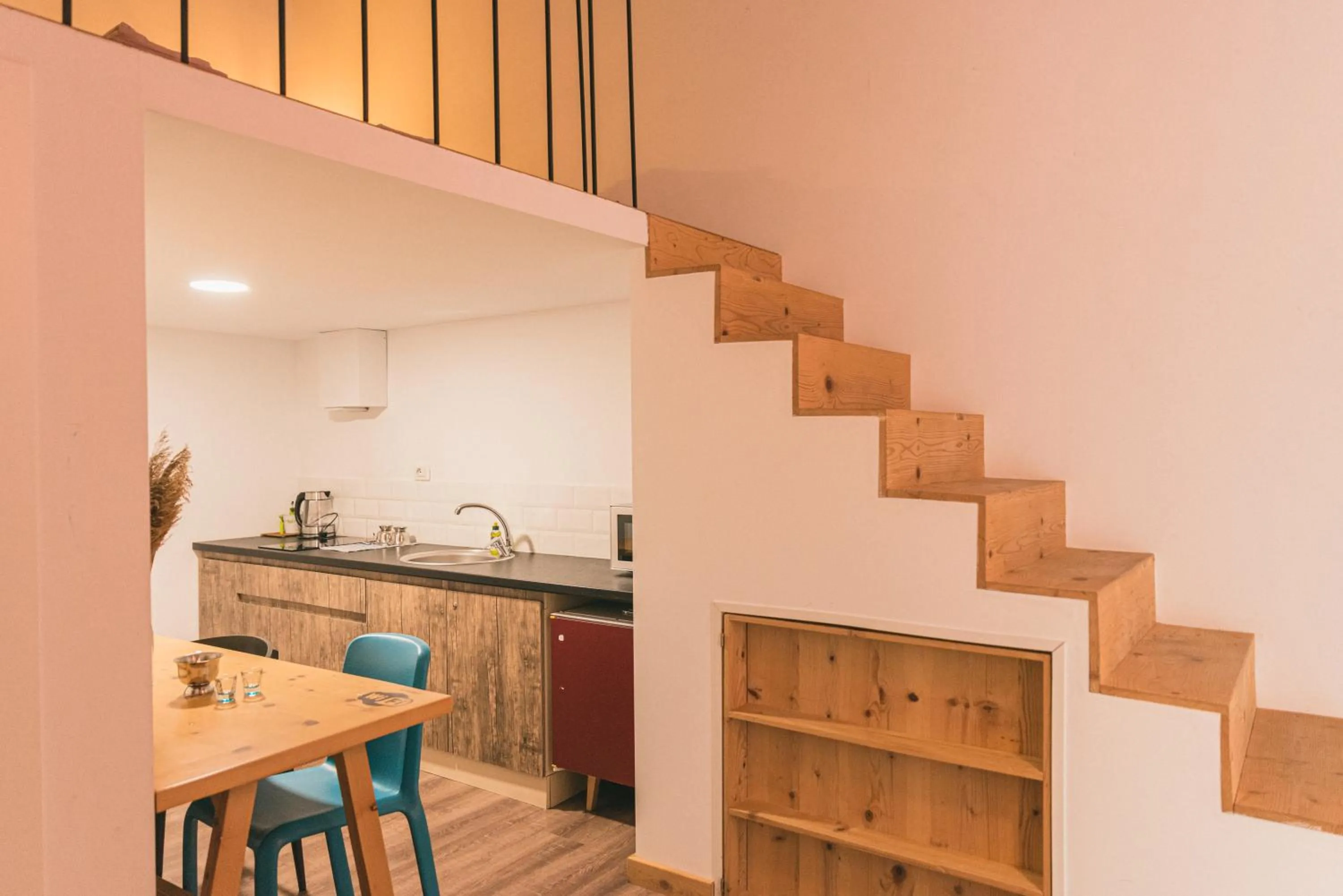 Kitchen or kitchenette in Sun&Moon Ohridlake Apartments