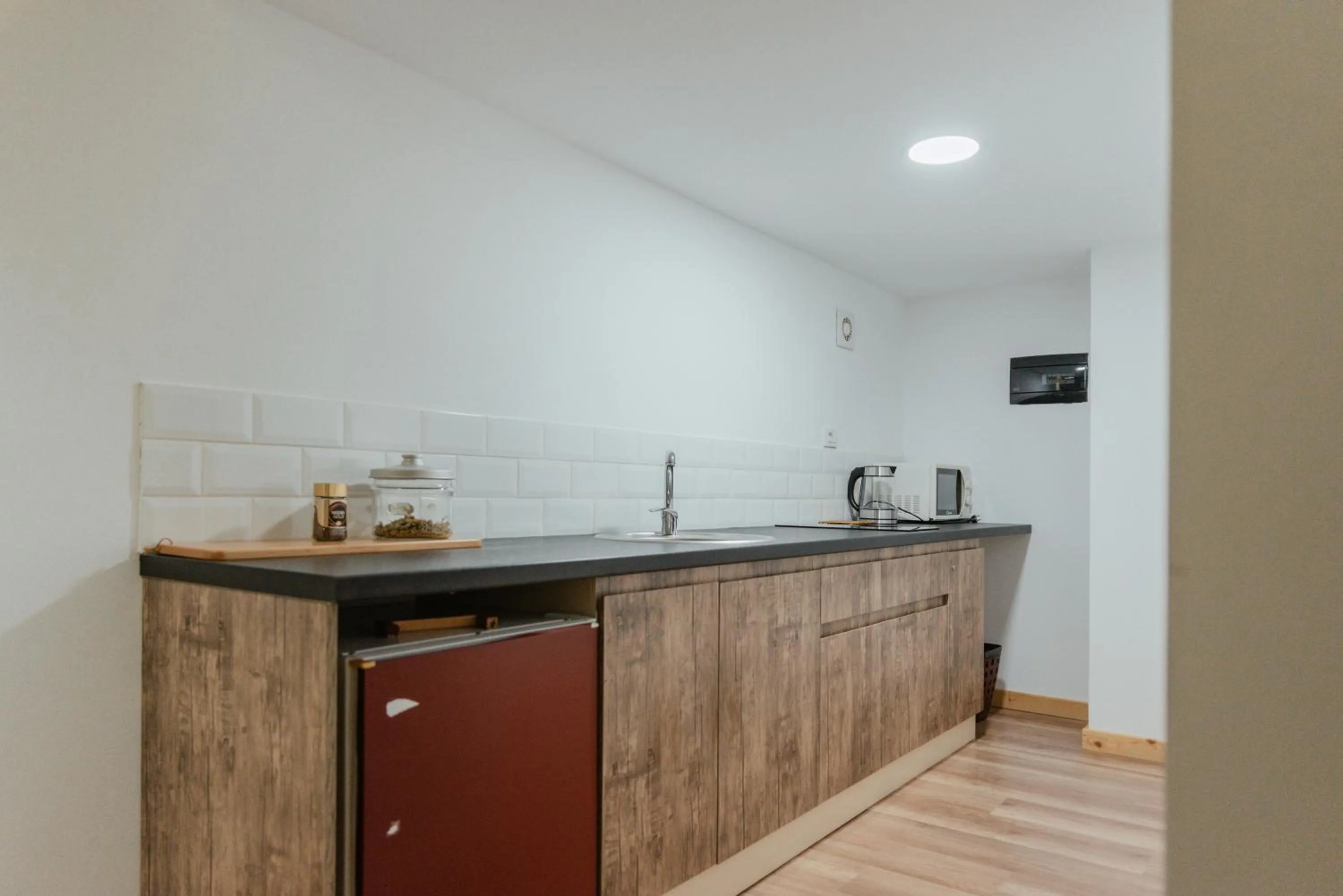 Kitchen or kitchenette in Sun&Moon Ohridlake Apartments