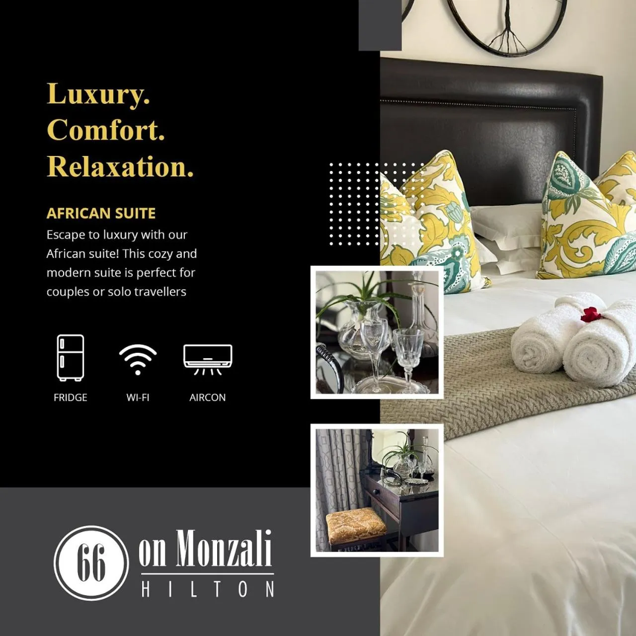 Bed in 66 On Monzali 4 Star Luxury Guesthouse