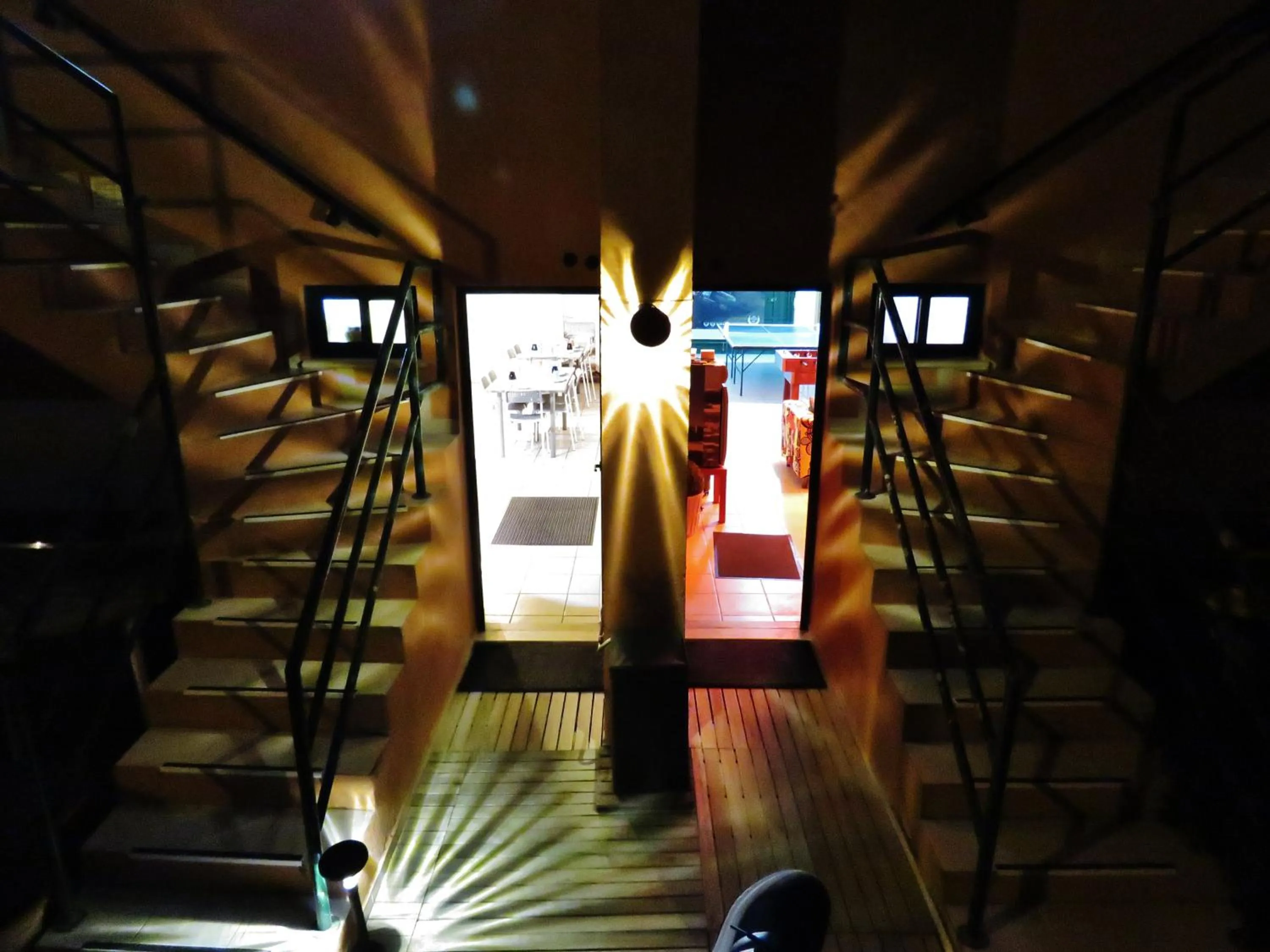 Patio in Supertubos Beach Hostel