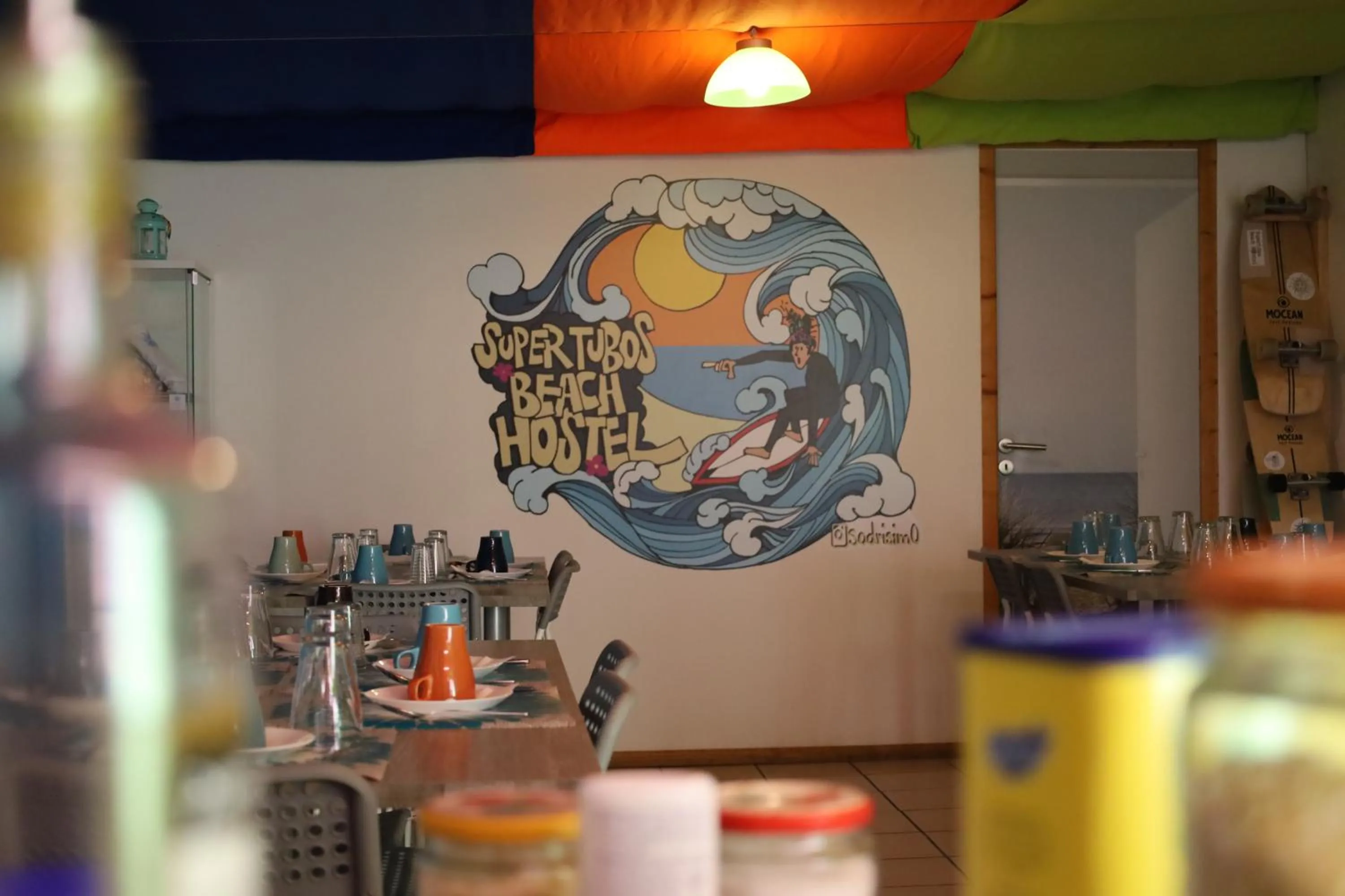 Breakfast in Supertubos Beach Hostel