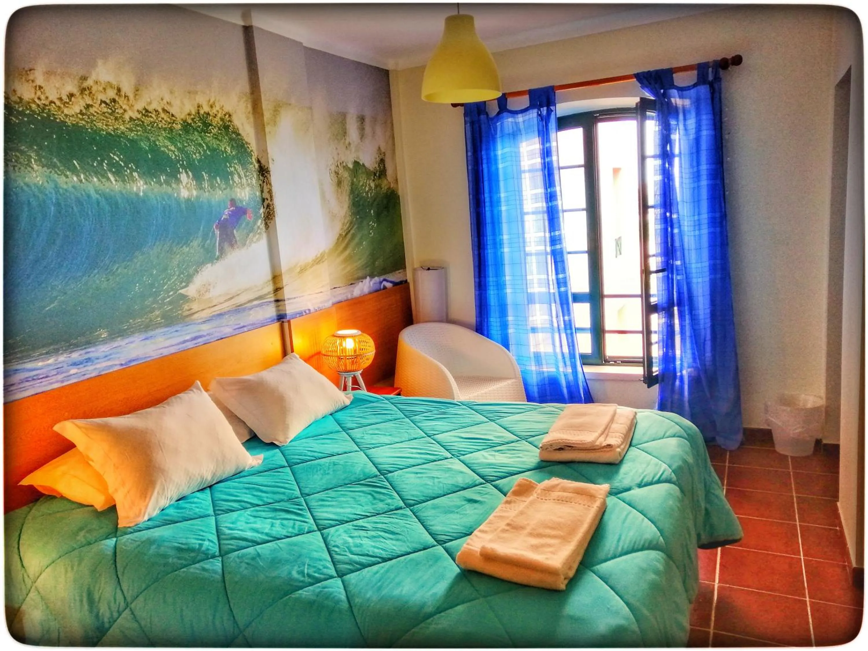 Bedroom, Bed in Supertubos Beach Hostel