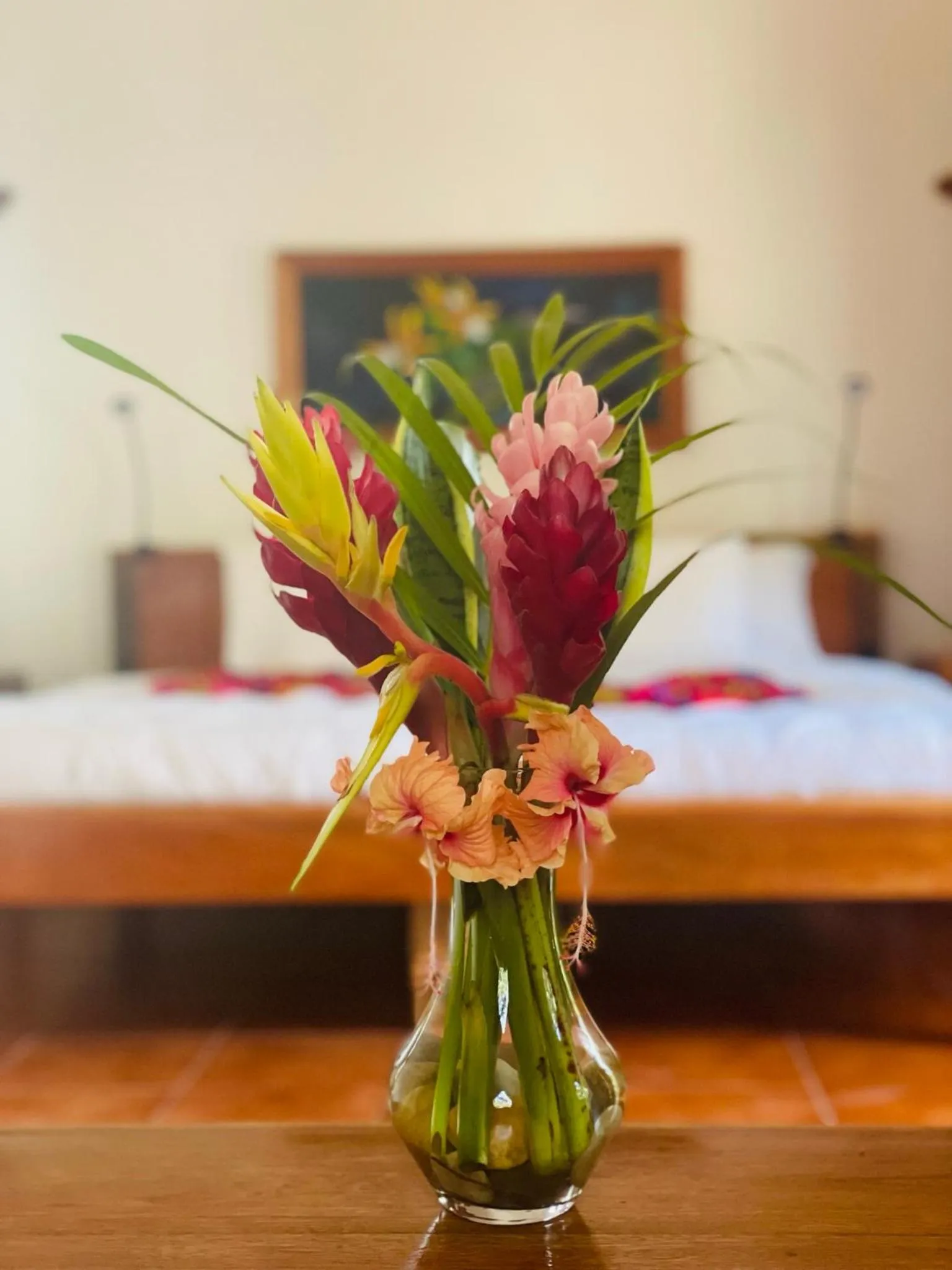 Bed in Mariposa Jungle Lodge