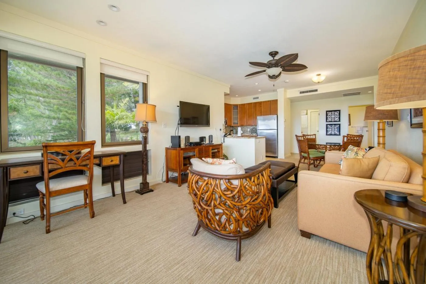 Living room in Kapalua Villas Maui