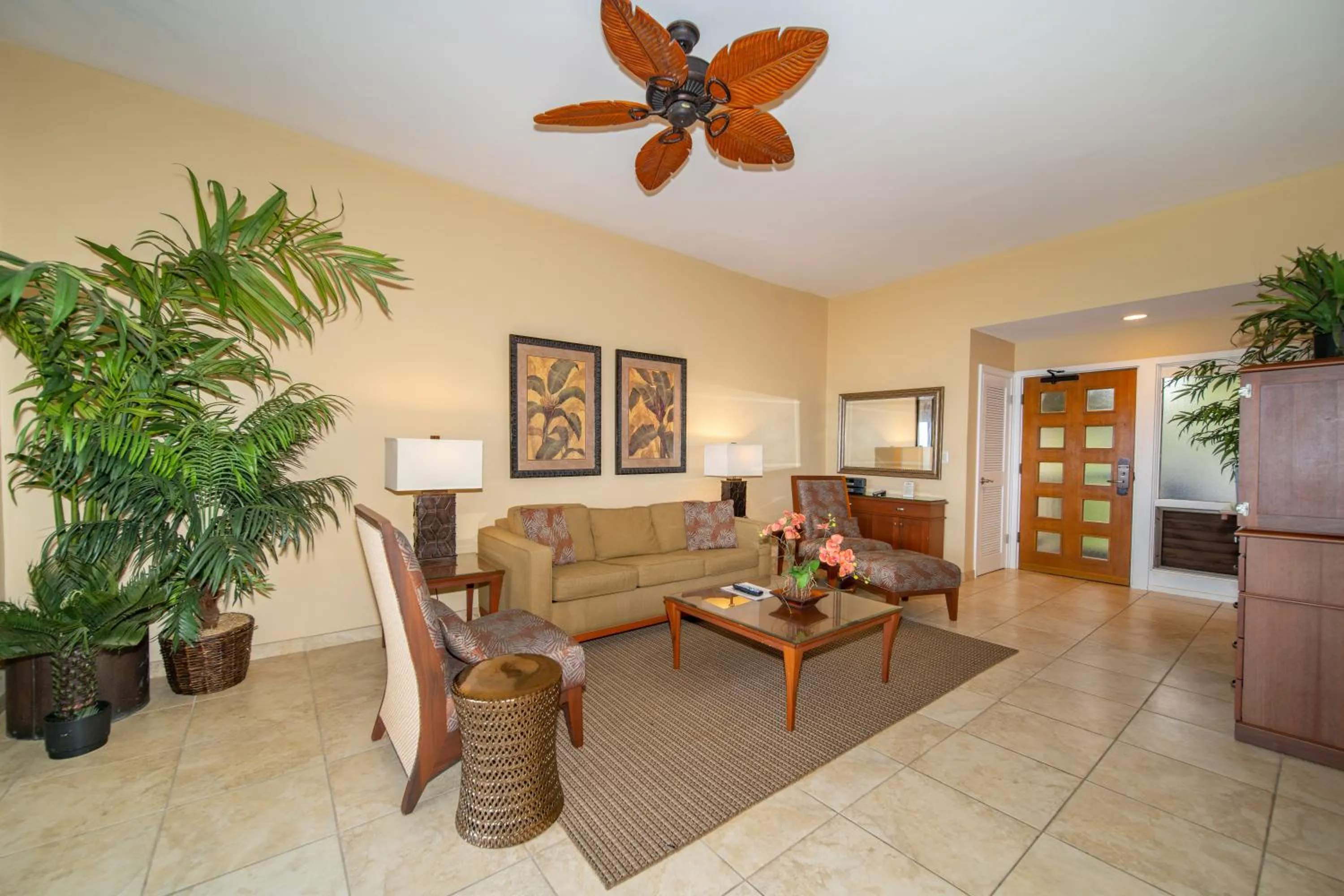 Living room in Kapalua Villas Maui