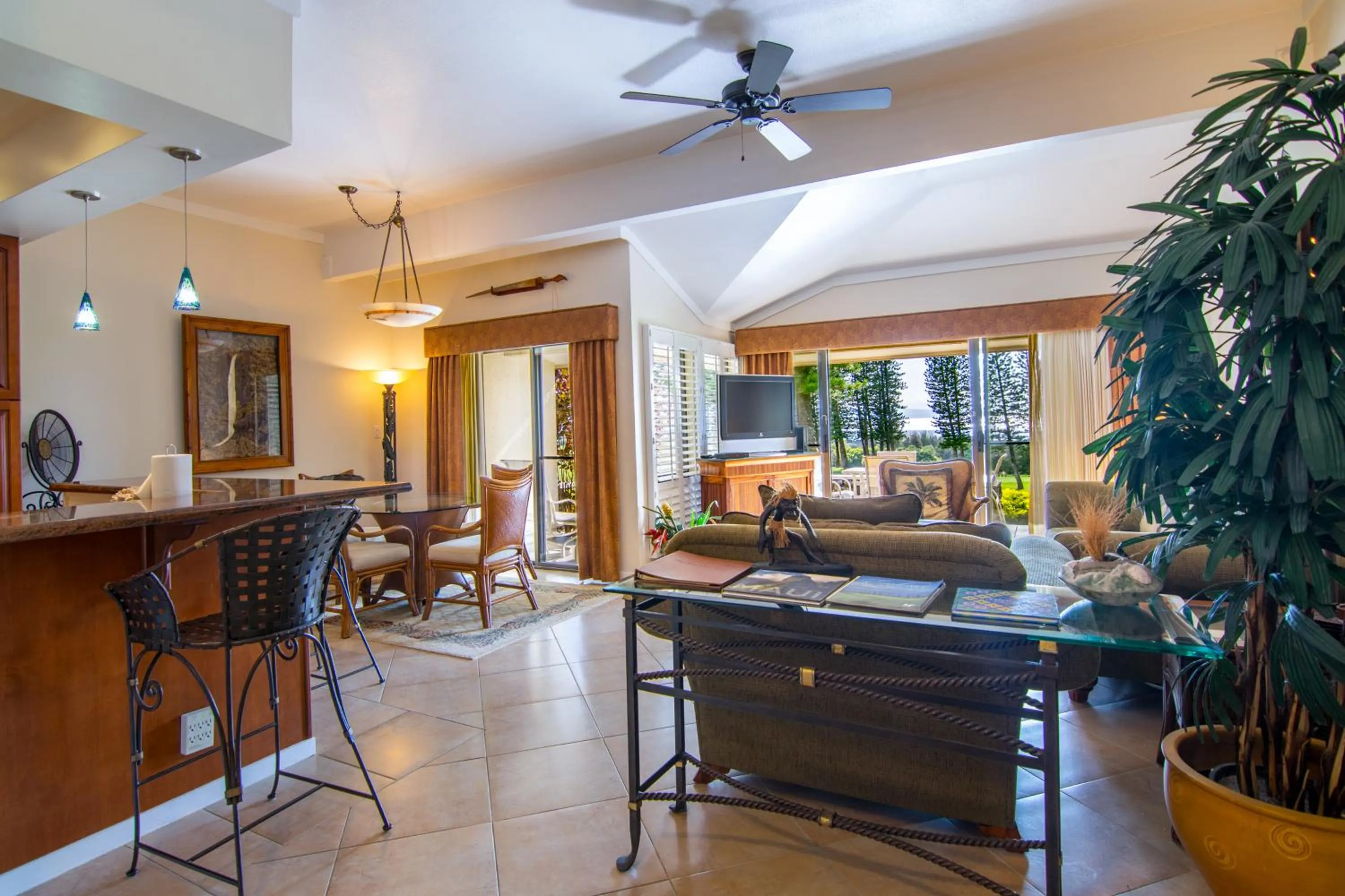 Living room in Kapalua Villas Maui