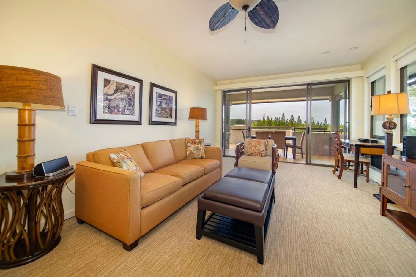Living room in Kapalua Villas Maui