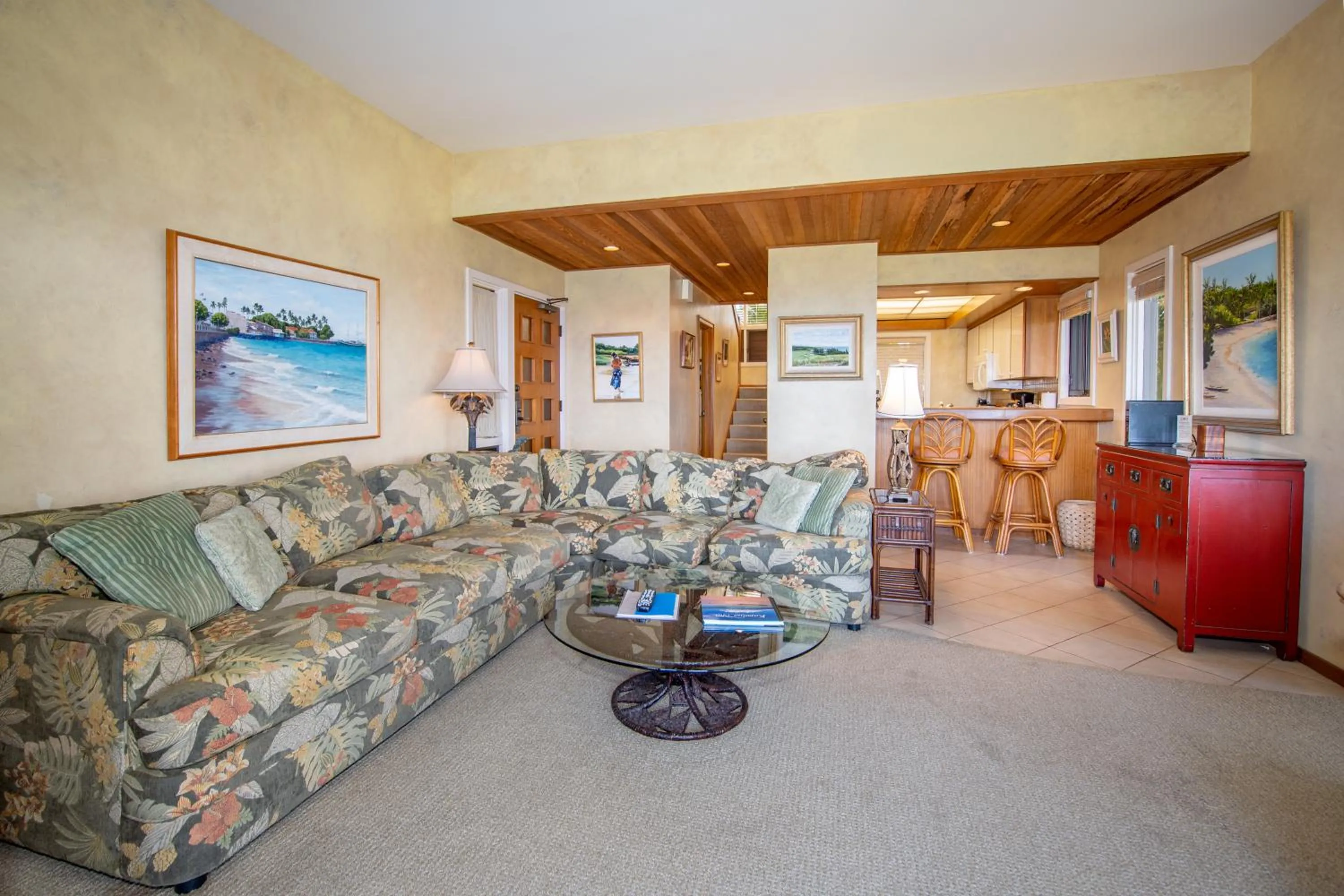 Living room in Kapalua Villas Maui