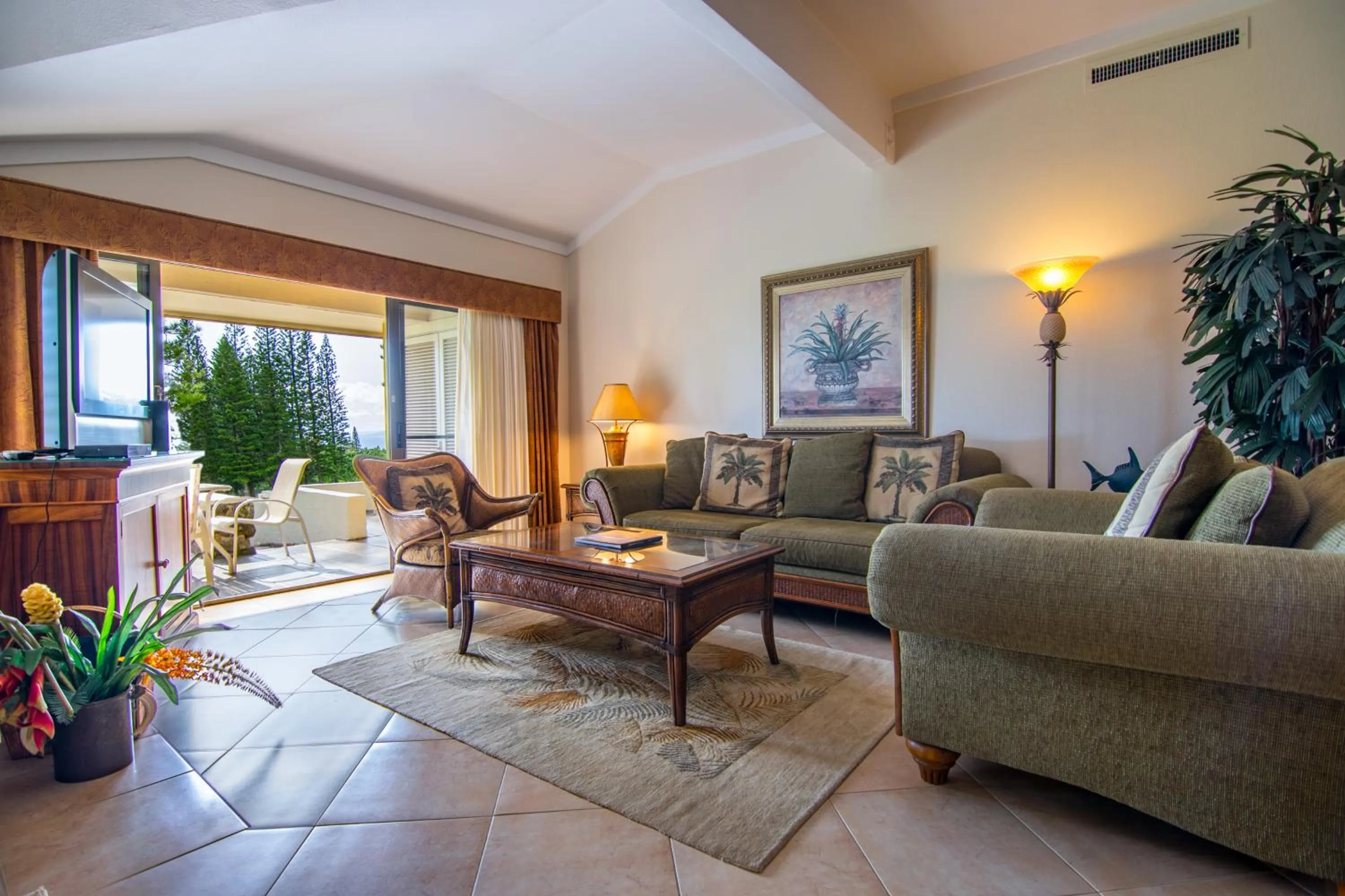 Living room in Kapalua Villas Maui