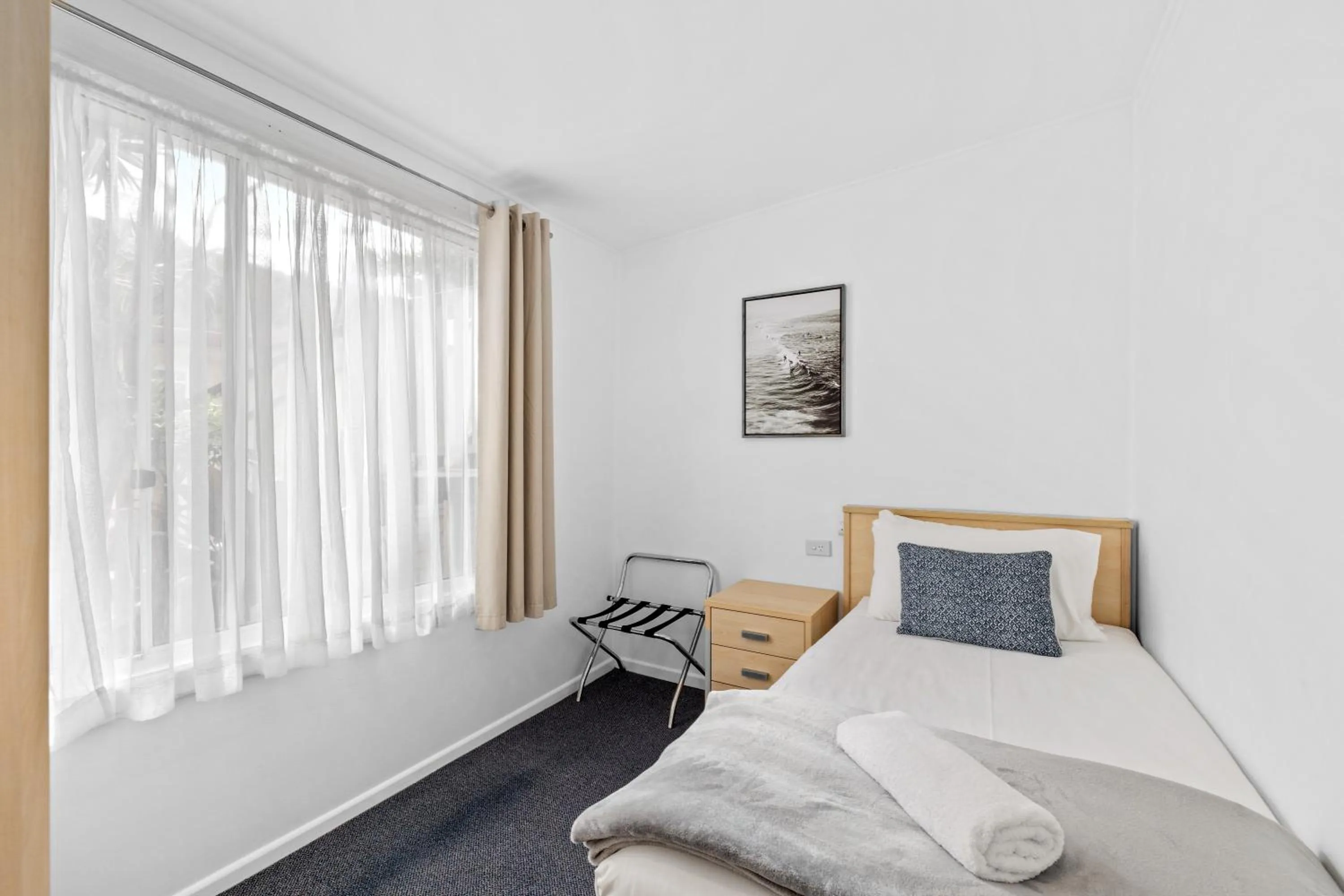 Bed in Ocean Park Motel & Holiday Apartments