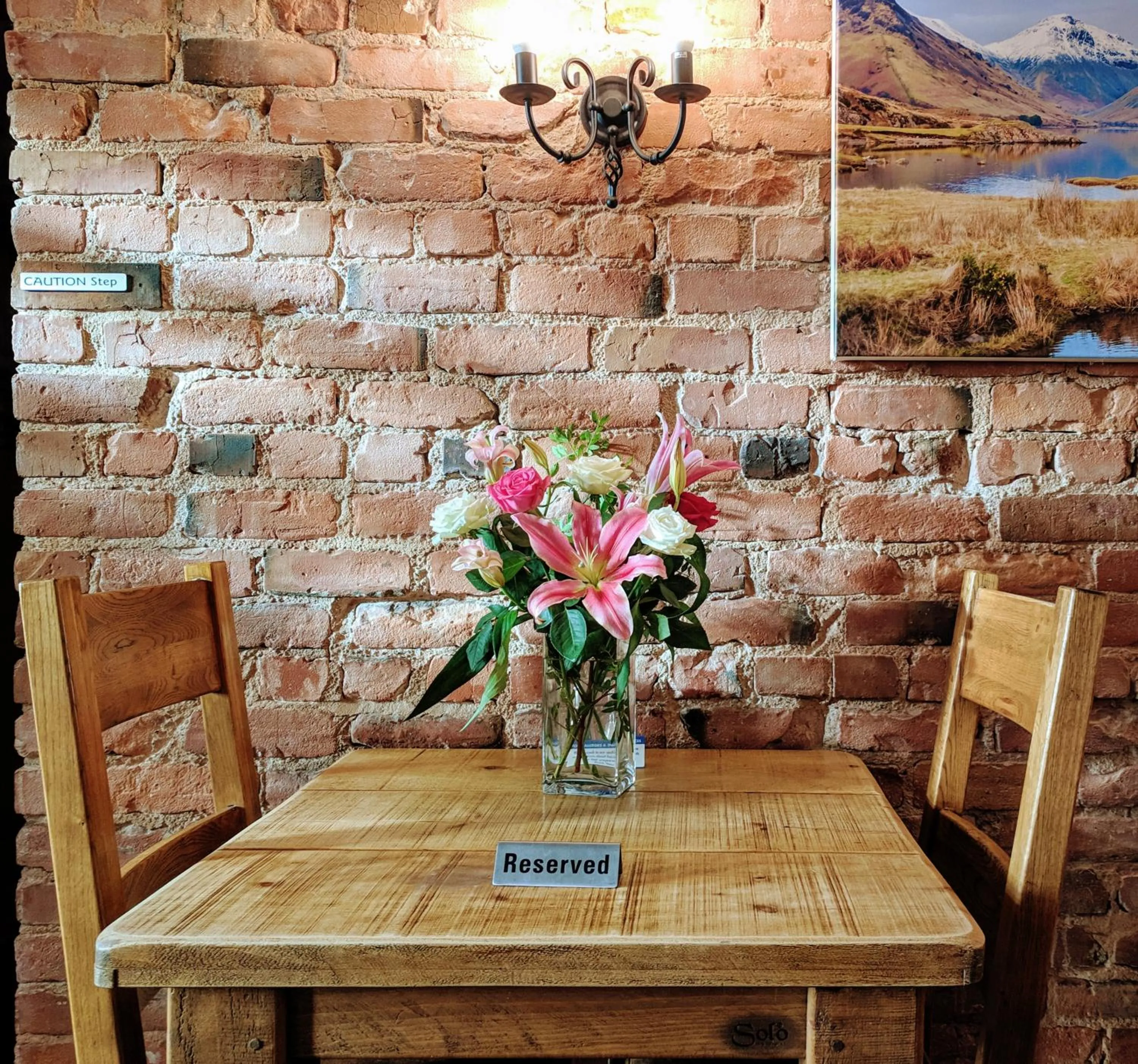 Decorative detail in The Wayside and Whisky Barn